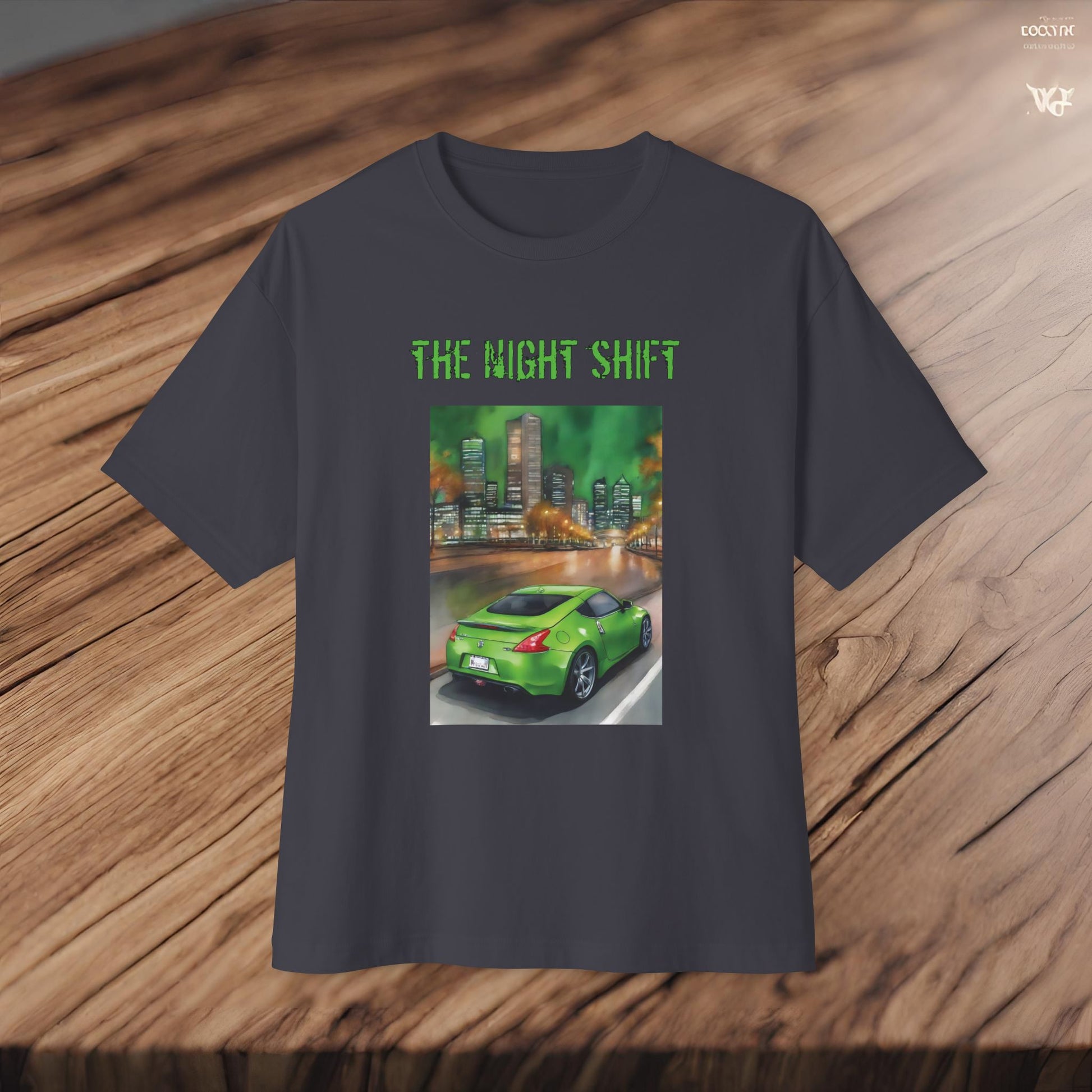 Nissan 370z-Premium, Ultra Soft Unisex Oversized Boxy Tee Printify by The Night Shift Automotive Apparel