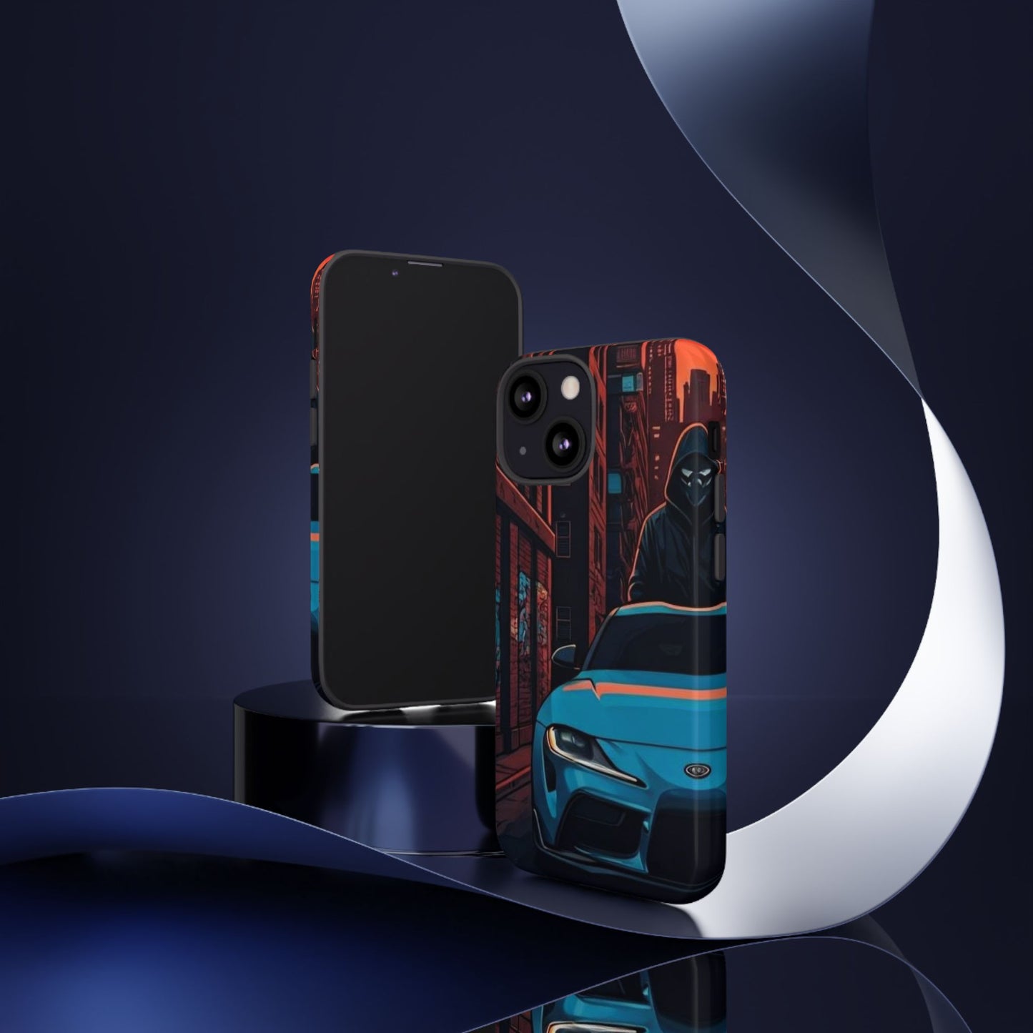 Toyota Supra MK-V Street Life-Dual Layer Ultra Tough Phone Case iPhone 13 Mini Glossy Printify by The Night Shift Automotive Apparel