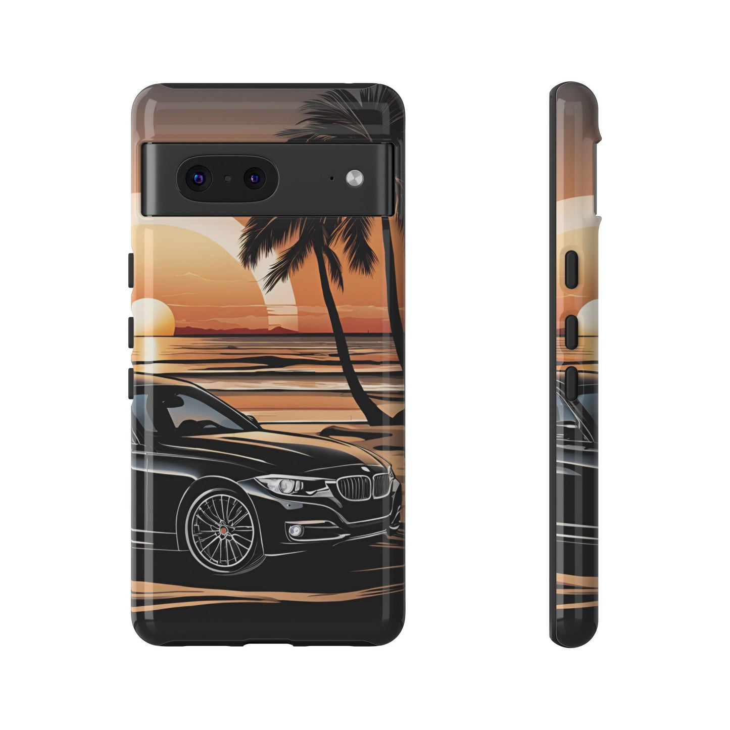BMW Sunset On The Beach-Dual Layer Ultra Tough Phone Case Printify by The Night Shift Automotive Apparel