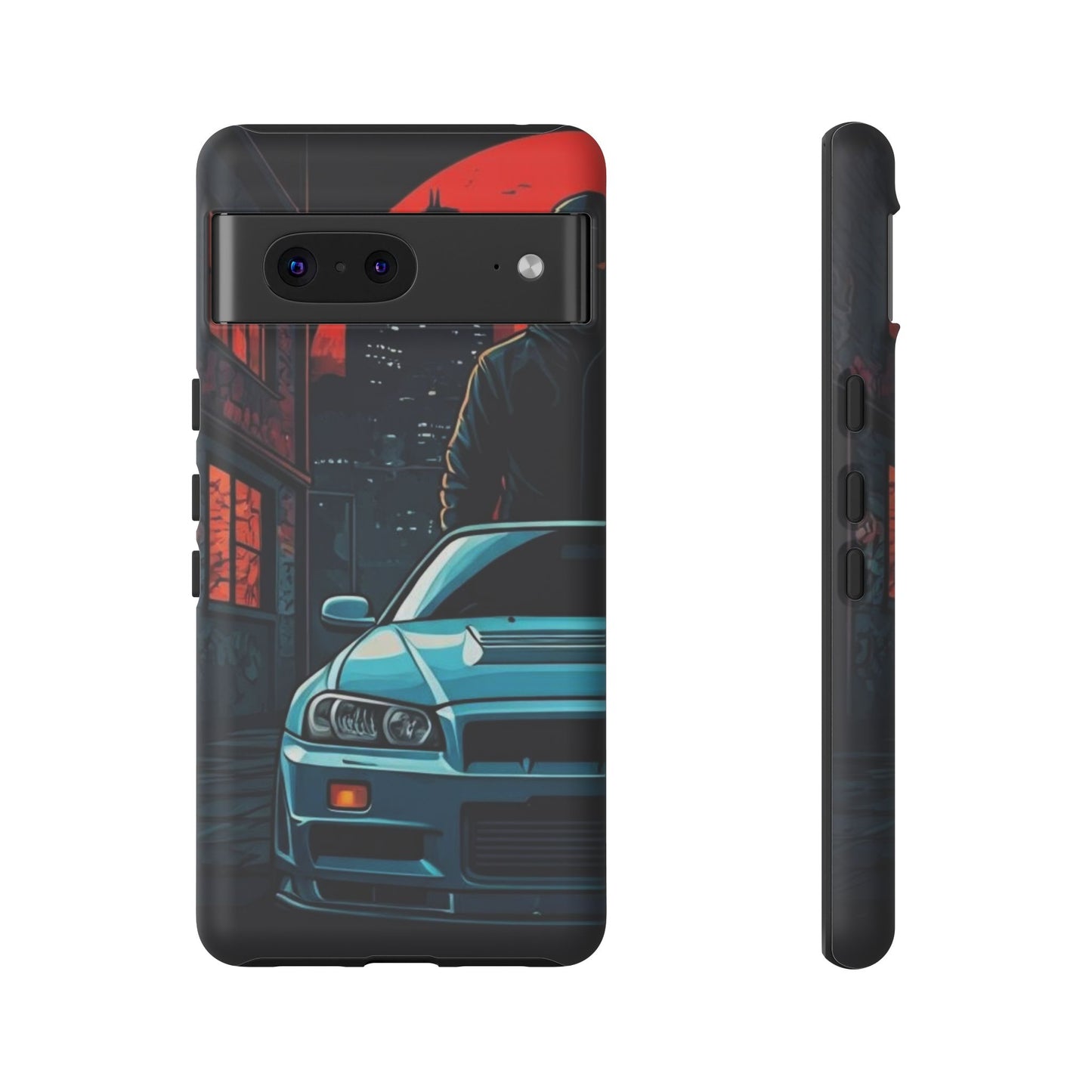 Nissan Skyline R34 Street Life-Dual Layer Ultra Tough Phone Case Printify by The Night Shift Automotive Apparel
