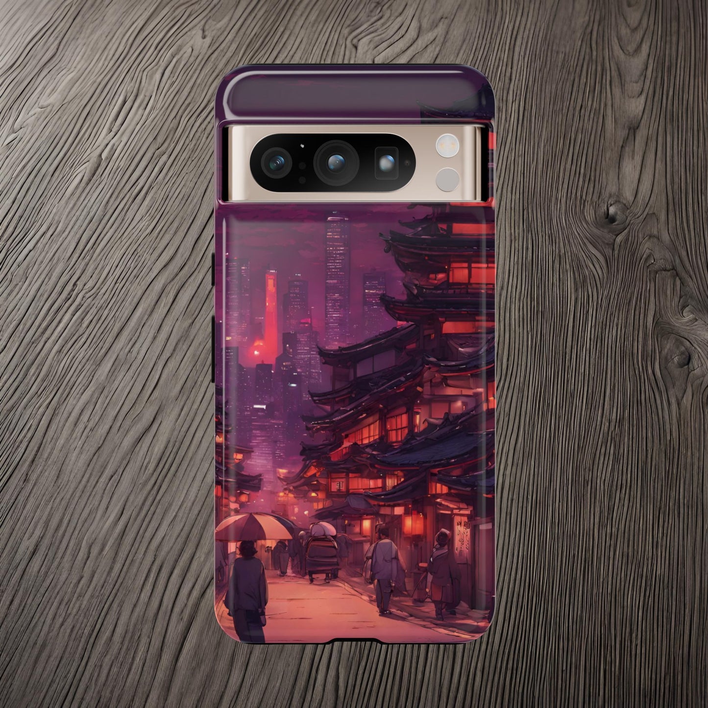 Traditional Japanese Village Countryside-Dual Layer Ultra Tough Phone Case Google Pixel 8 Pro Glossy Printify by The Night Shift Automotive Apparel