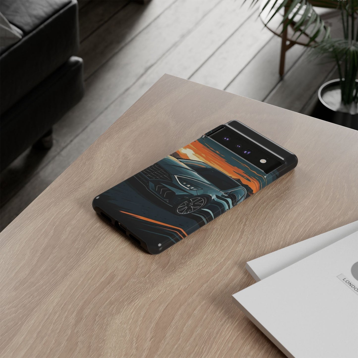Hyundai Sonata-Sunset Drive-Dual Layer Ultra Tough Phone Case Google Pixel 6 Pro Glossy Printify by The Night Shift Automotive Apparel