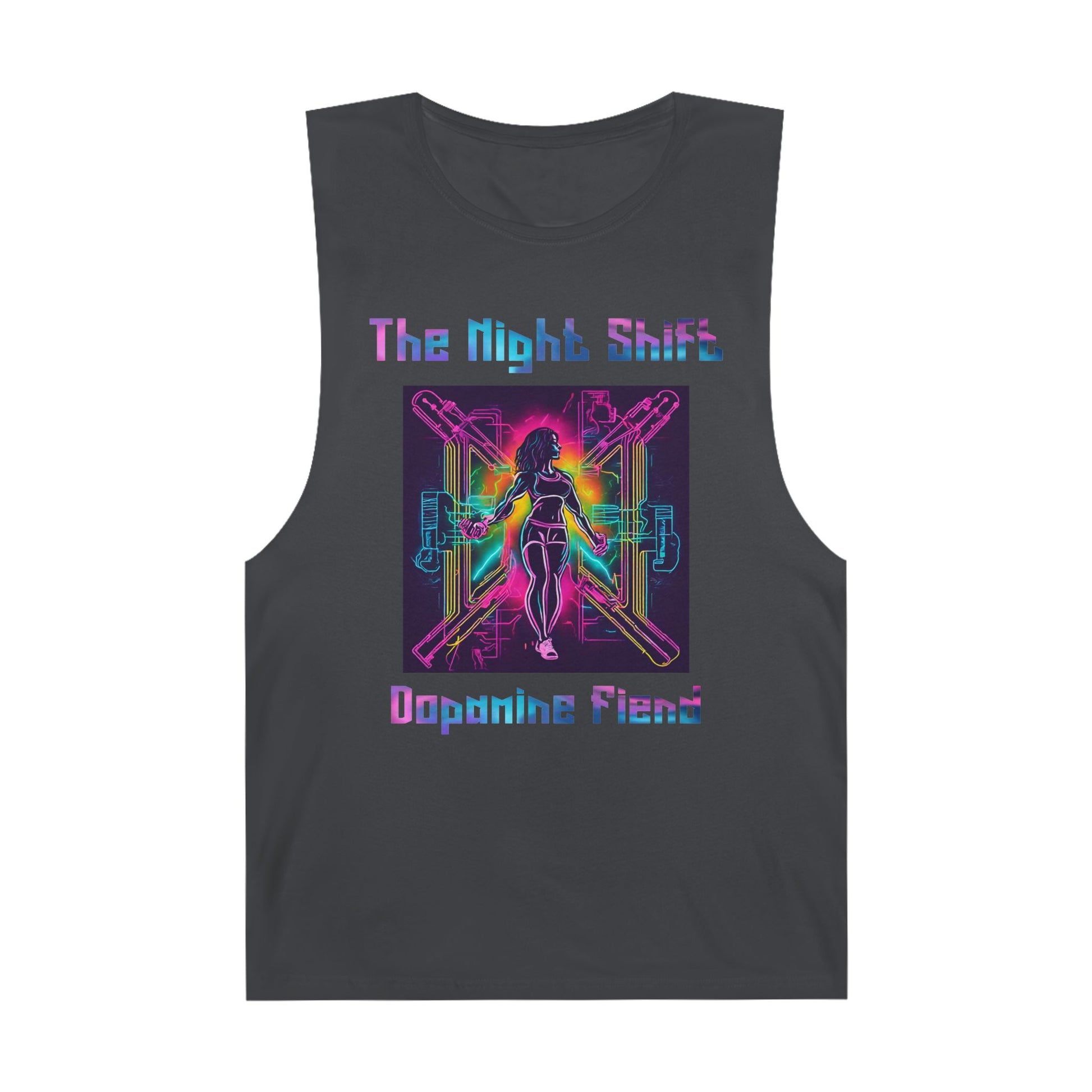 Dopamine Fiend - Premium Unisex Barnard Tank Top Coal Printify by The Night Shift Automotive Apparel