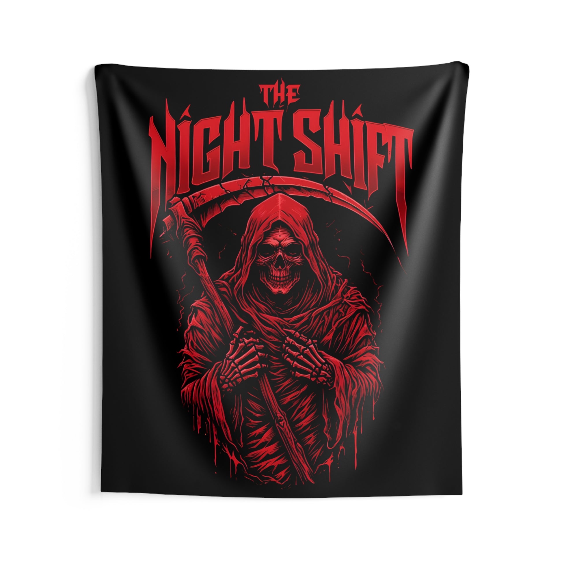 The Night Shift Reaper Indoor Wall Tapestries - Shop Banner 68" × 80" Printify by The Night Shift Automotive Apparel