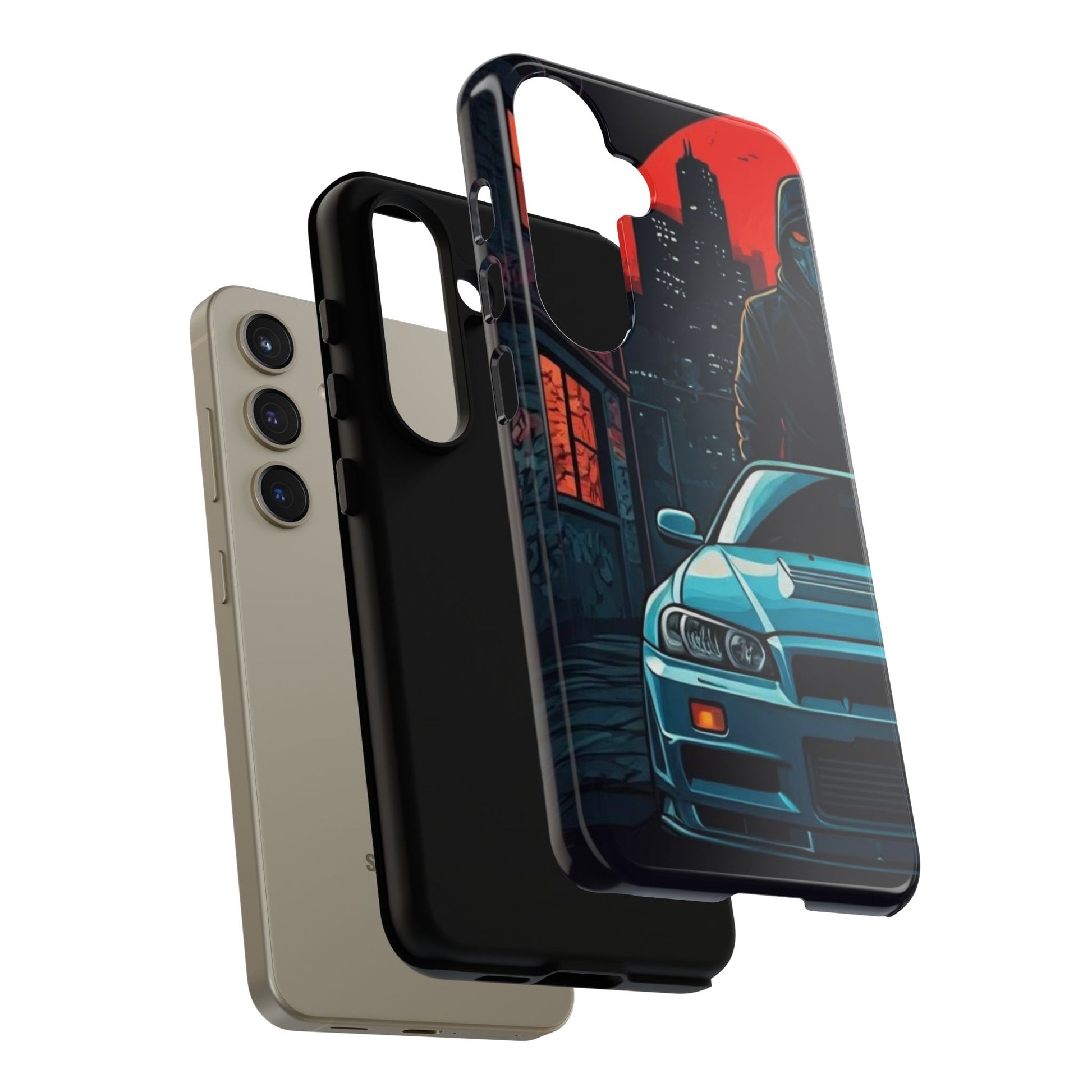 Nissan Skyline R34 Street Life-Dual Layer Ultra Tough Phone Case Printify by The Night Shift Automotive Apparel