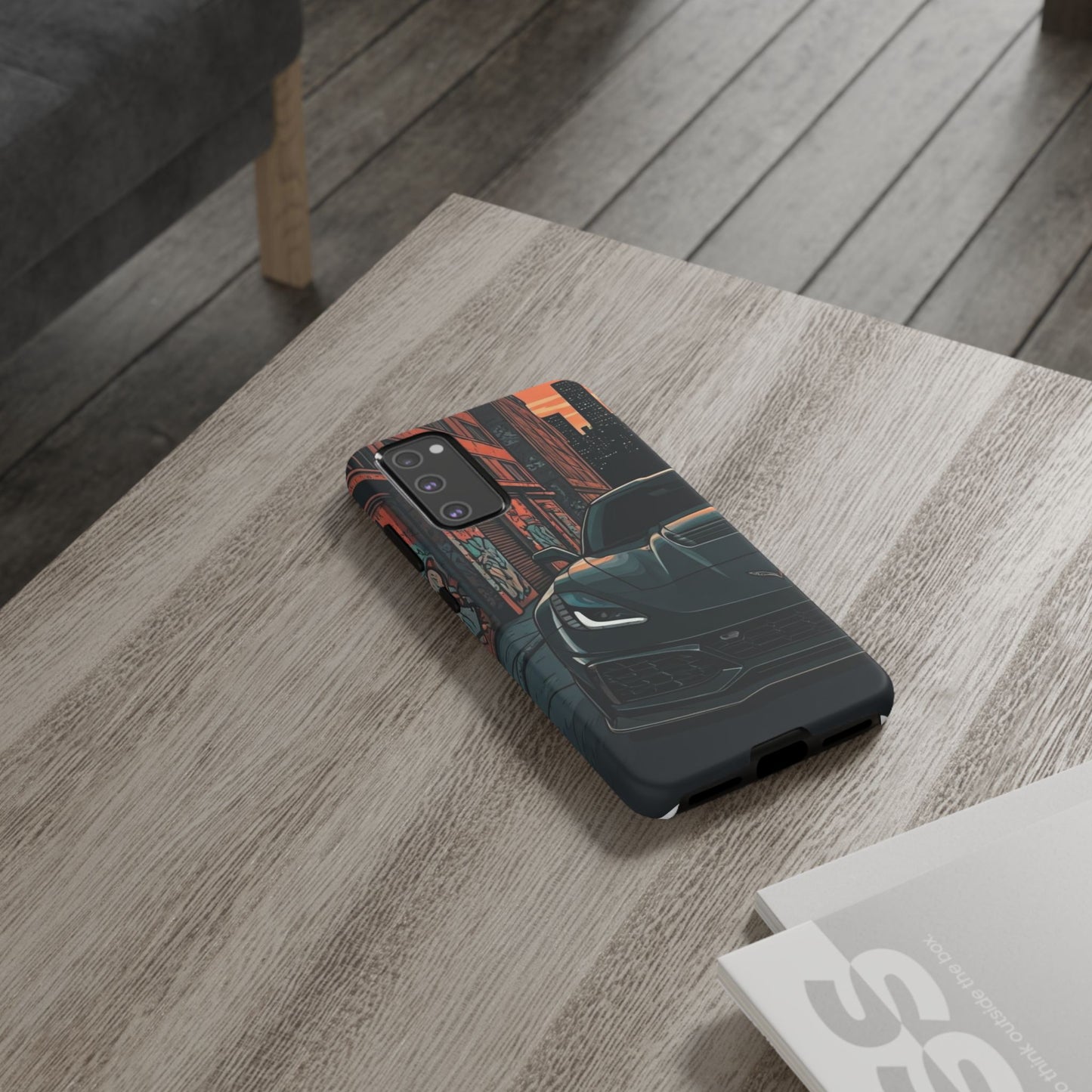 Chevy Corvette C7 Street Life-Dual Layer Ultra Tough Phone Case Samsung Galaxy S20 FE Matte Printify by The Night Shift Automotive Apparel