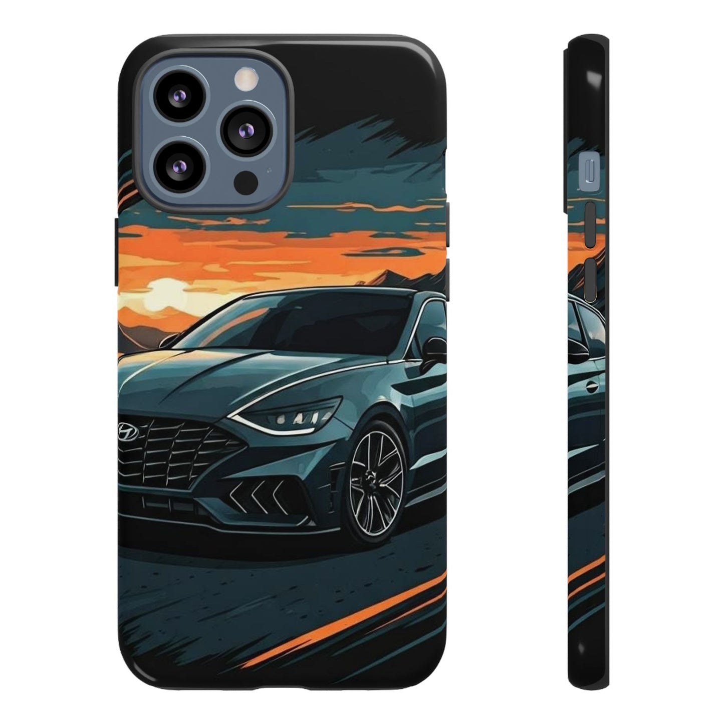 Hyundai Sonata-Sunset Drive-Dual Layer Ultra Tough Phone Case Printify by The Night Shift Automotive Apparel