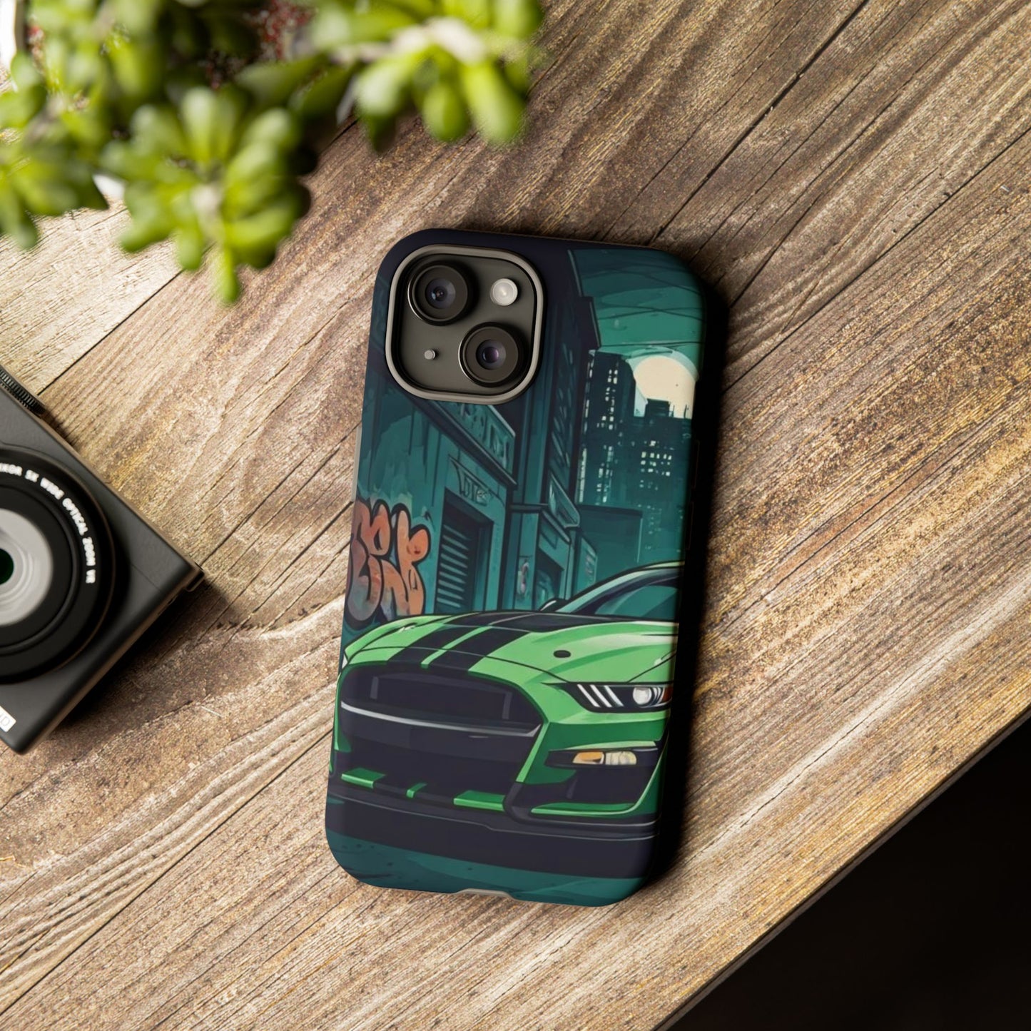 Ford Mustang Shelby GT500 Street Life-Dual Layer Ultra Tough Phone Case iPhone 15 Matte Printify by The Night Shift Automotive Apparel