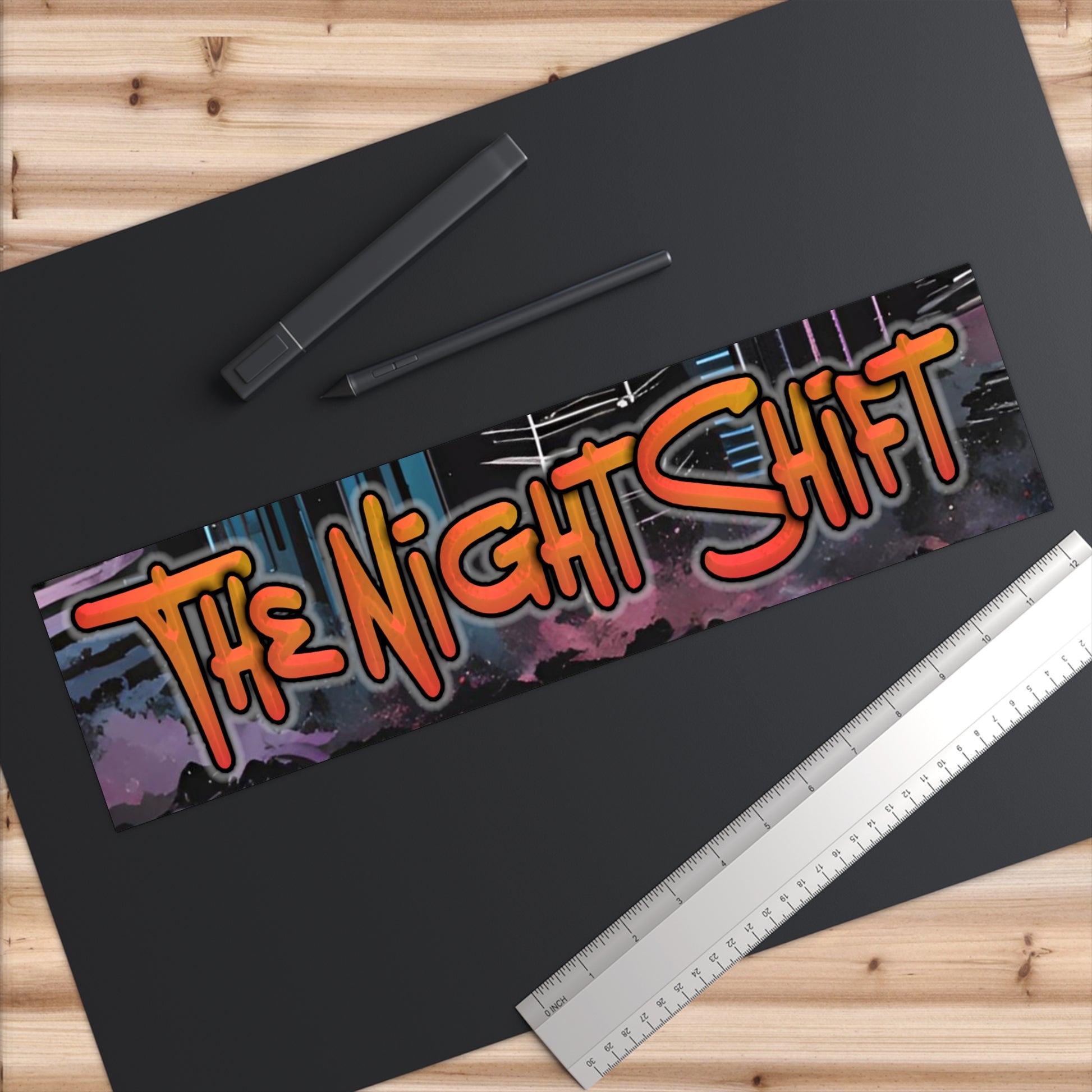 The Night Shift-Bumper Sticker 15" × 3.75" Rectangle White Printify by The Night Shift Automotive Apparel