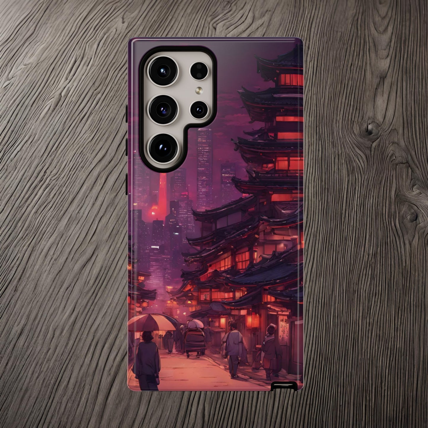 Traditional Japanese Village Countryside-Dual Layer Ultra Tough Phone Case Samsung Galaxy S24 Ultra Glossy Printify by The Night Shift Automotive Apparel