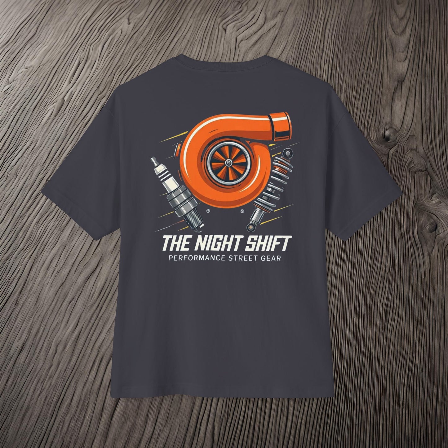 The Night Shift Essentials-Ultra Soft, Premium Unisex Oversized Boxy Tee Printify by The Night Shift Automotive Apparel