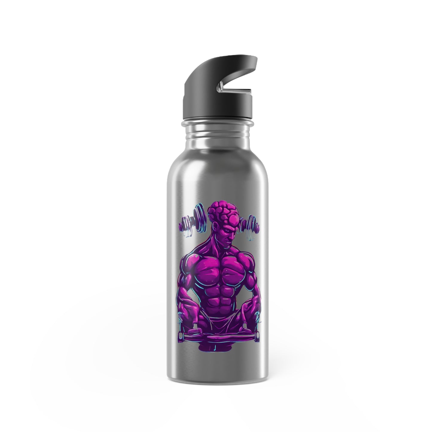 Stainless Steel Water Bottle With Straw, 20oz Printify by The Night Shift Automotive Apparel