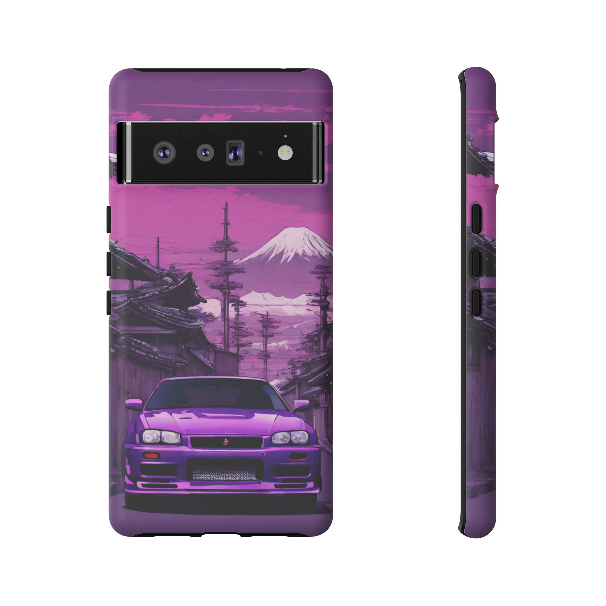 Nissan Skyline R34 Mt Fuji-Dual Layer Ultra Tough Phone Case Printify by The Night Shift Automotive Apparel