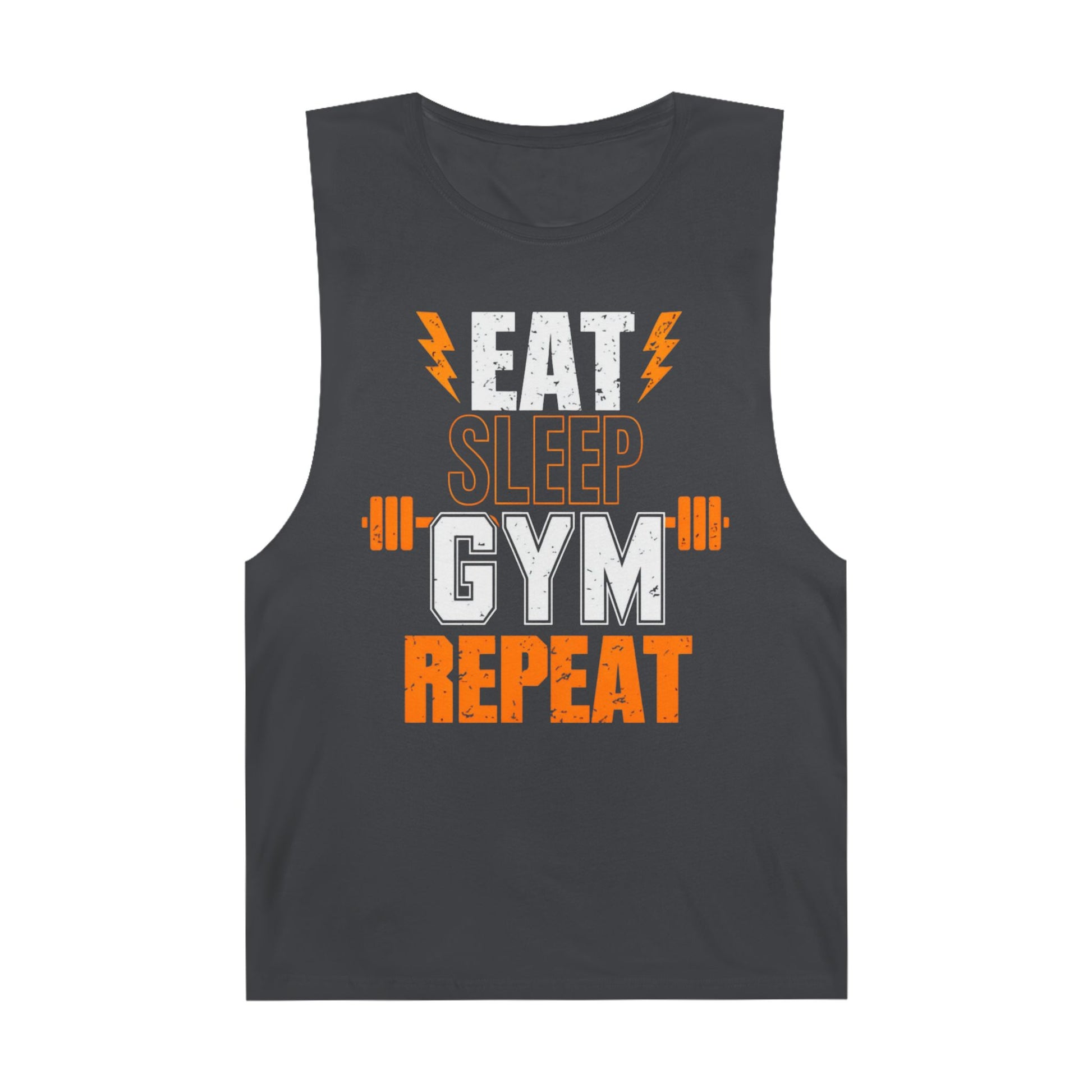 Eat, Sleep, Gym, Repeat - Premium Unisex Barnard Tank Top Coal Printify by The Night Shift Automotive Apparel