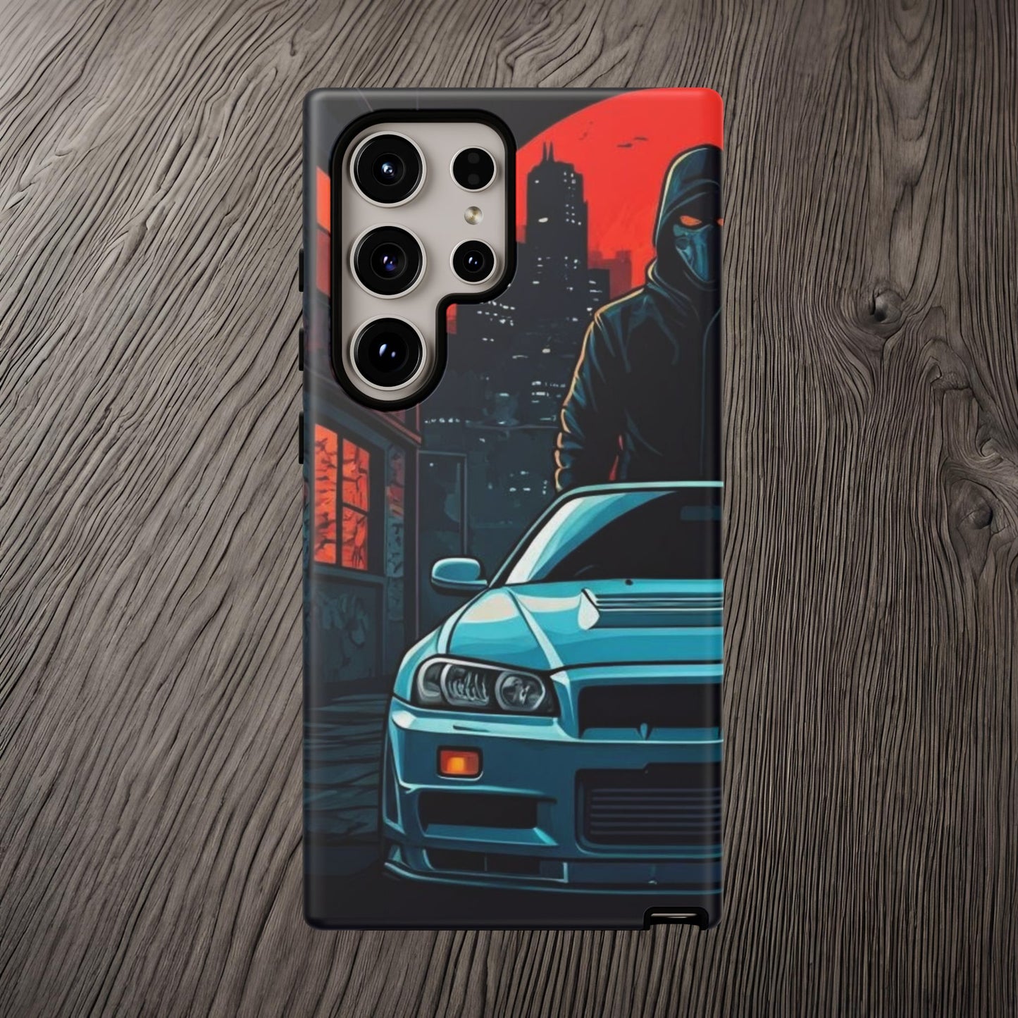 Nissan Skyline R34 Street Life-Dual Layer Ultra Tough Phone Case Samsung Galaxy S24 Ultra Matte Printify by The Night Shift Automotive Apparel