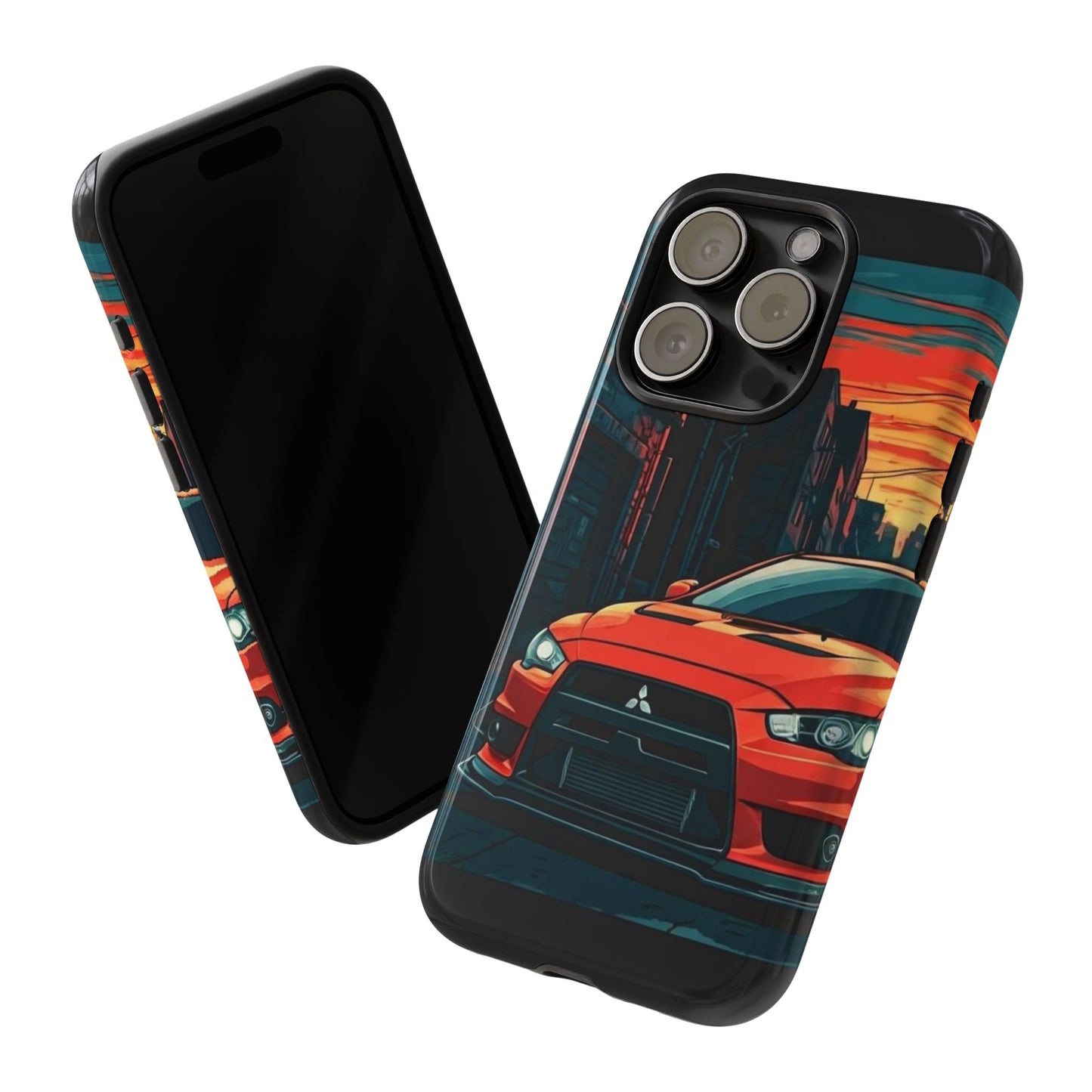 Mitsubishi Evo X Street Life-Dual Layer Ultra Tough Phone Case Printify by The Night Shift Automotive Apparel