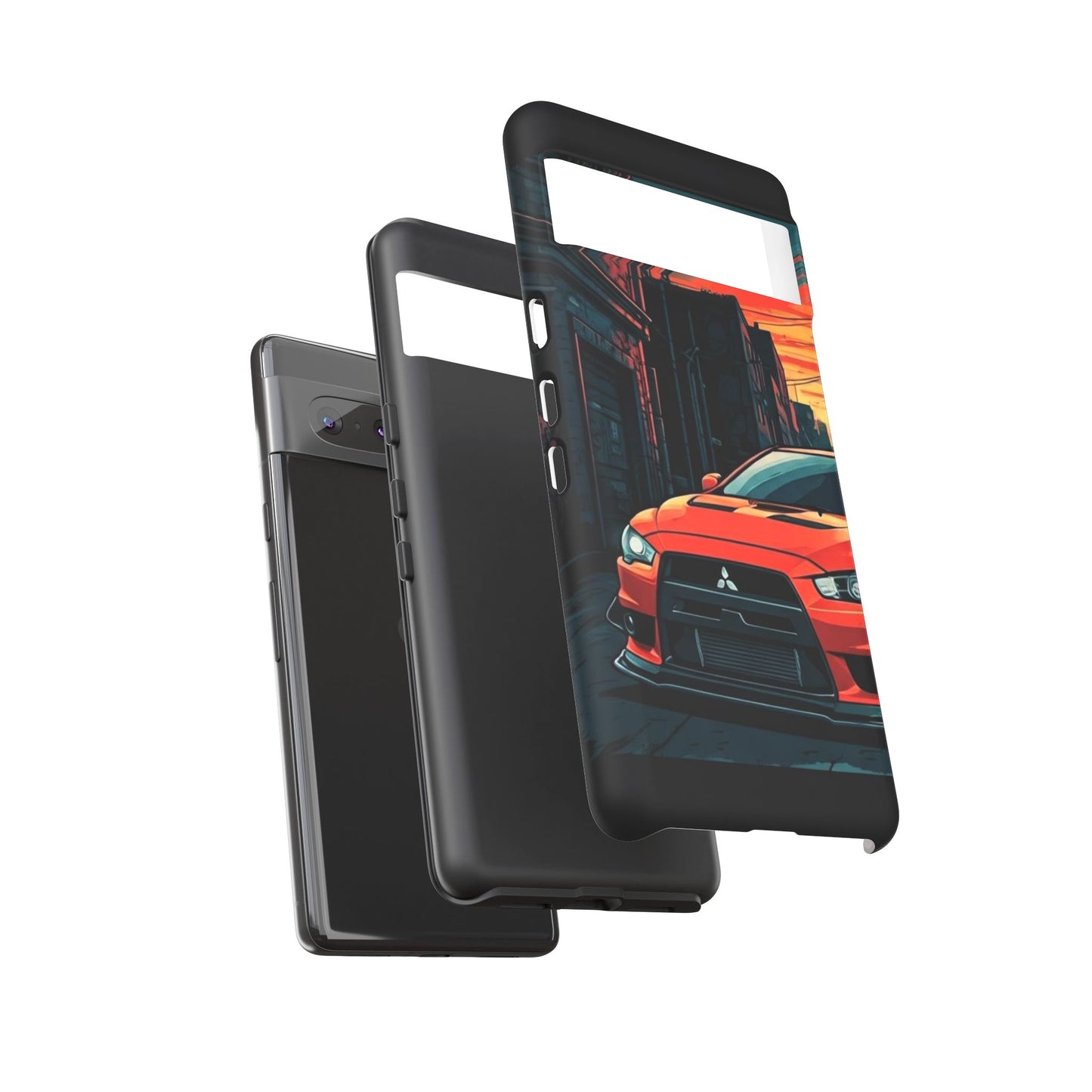 Mitsubishi Evo X Street Life-Dual Layer Ultra Tough Phone Case Printify by The Night Shift Automotive Apparel