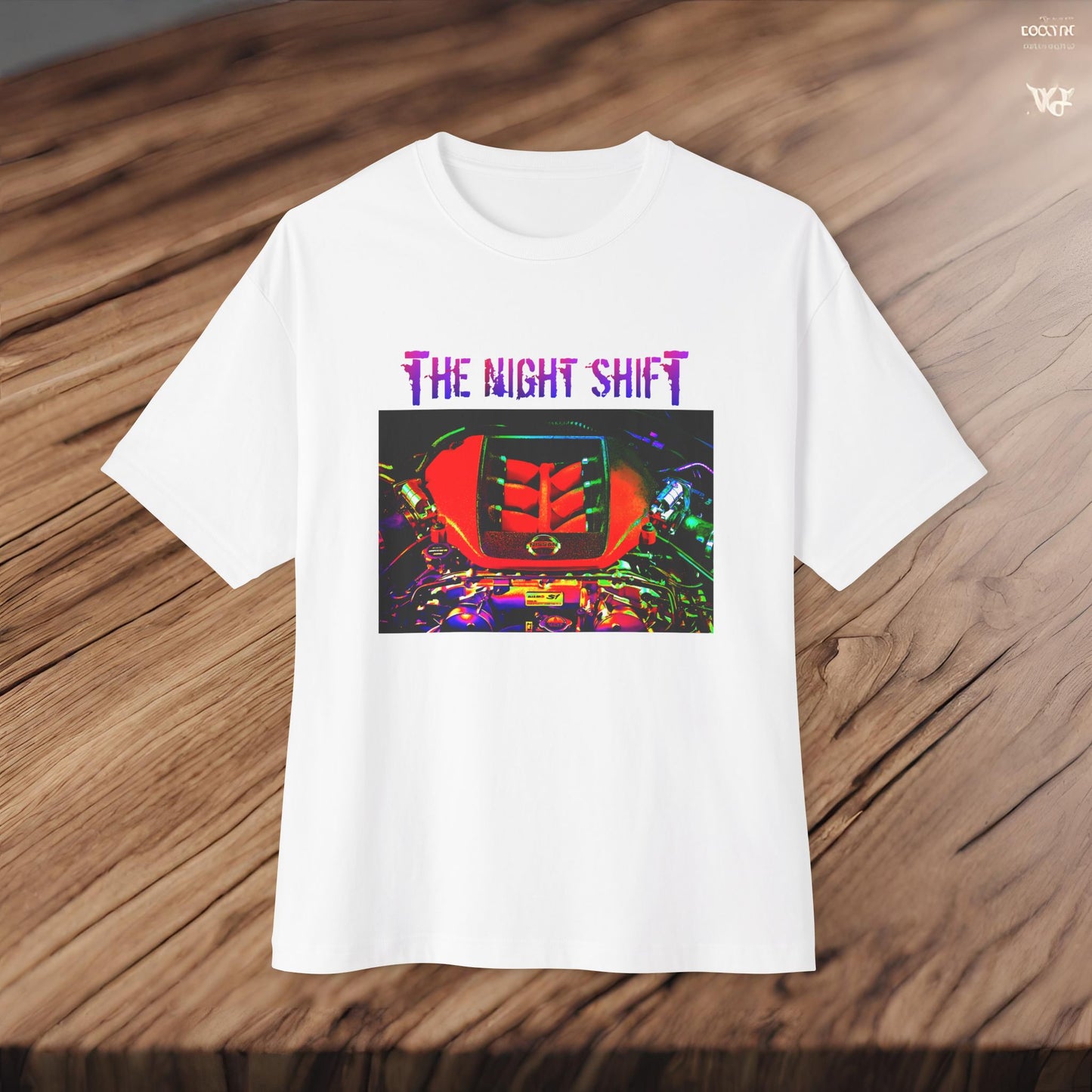 VR38DETT Synthwave-Premium, Ultra SoftUnisex Oversized Boxy Tee Printify by The Night Shift Automotive Apparel
