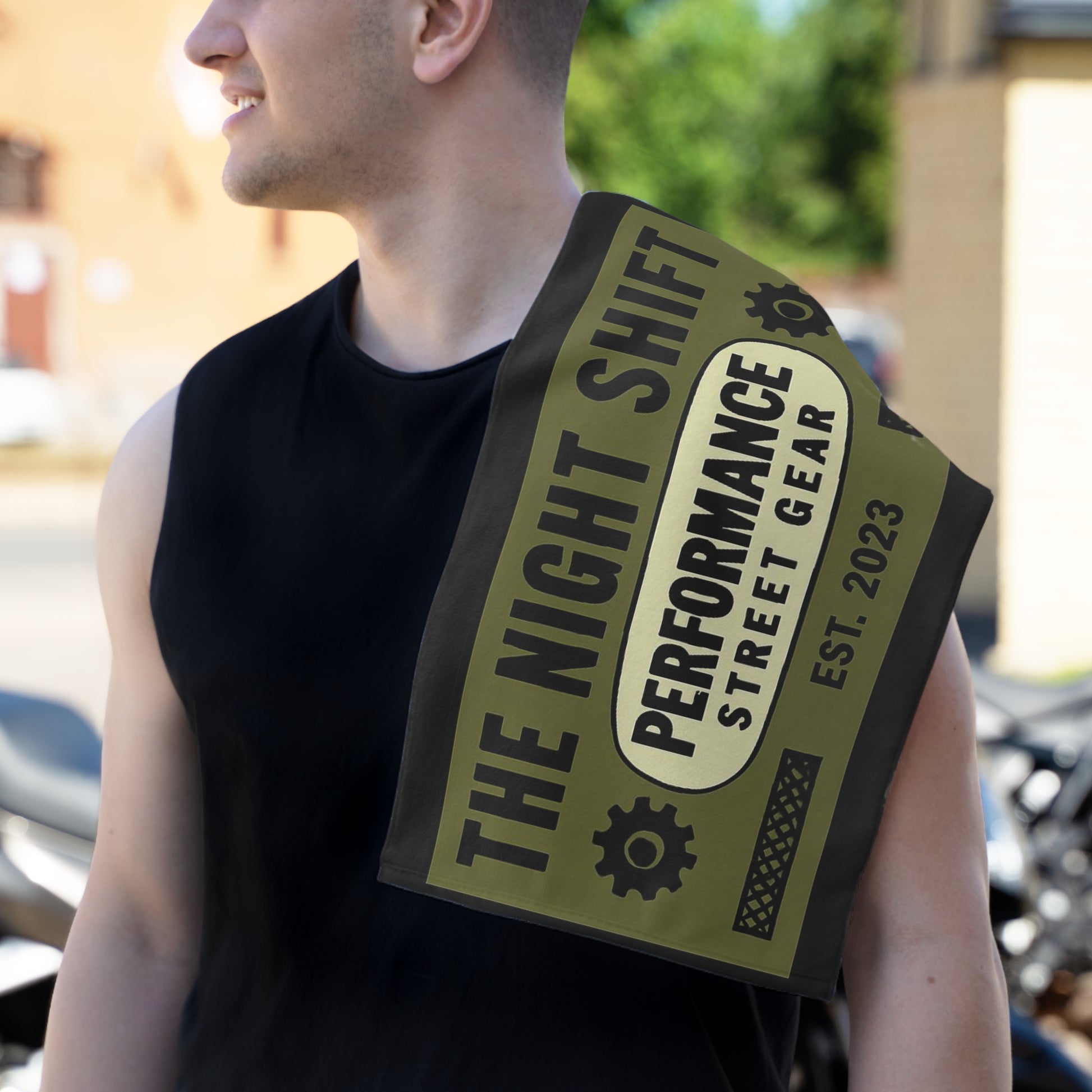 The Night Shift-Gym Towel( 11x18) White 11" × 18" Printify by The Night Shift Automotive Apparel