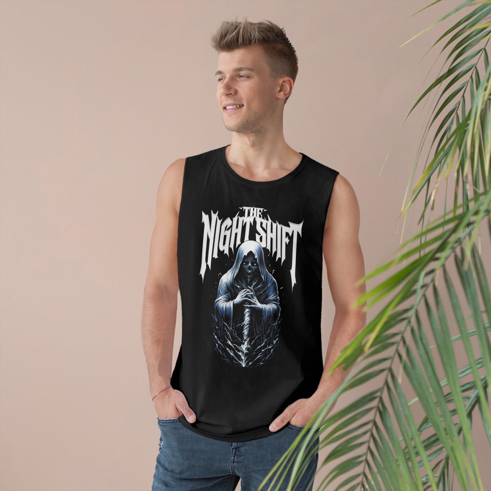 The Night Shift Reaper - Premium Unisex Barnard Tank Top Printify by The Night Shift Automotive Apparel
