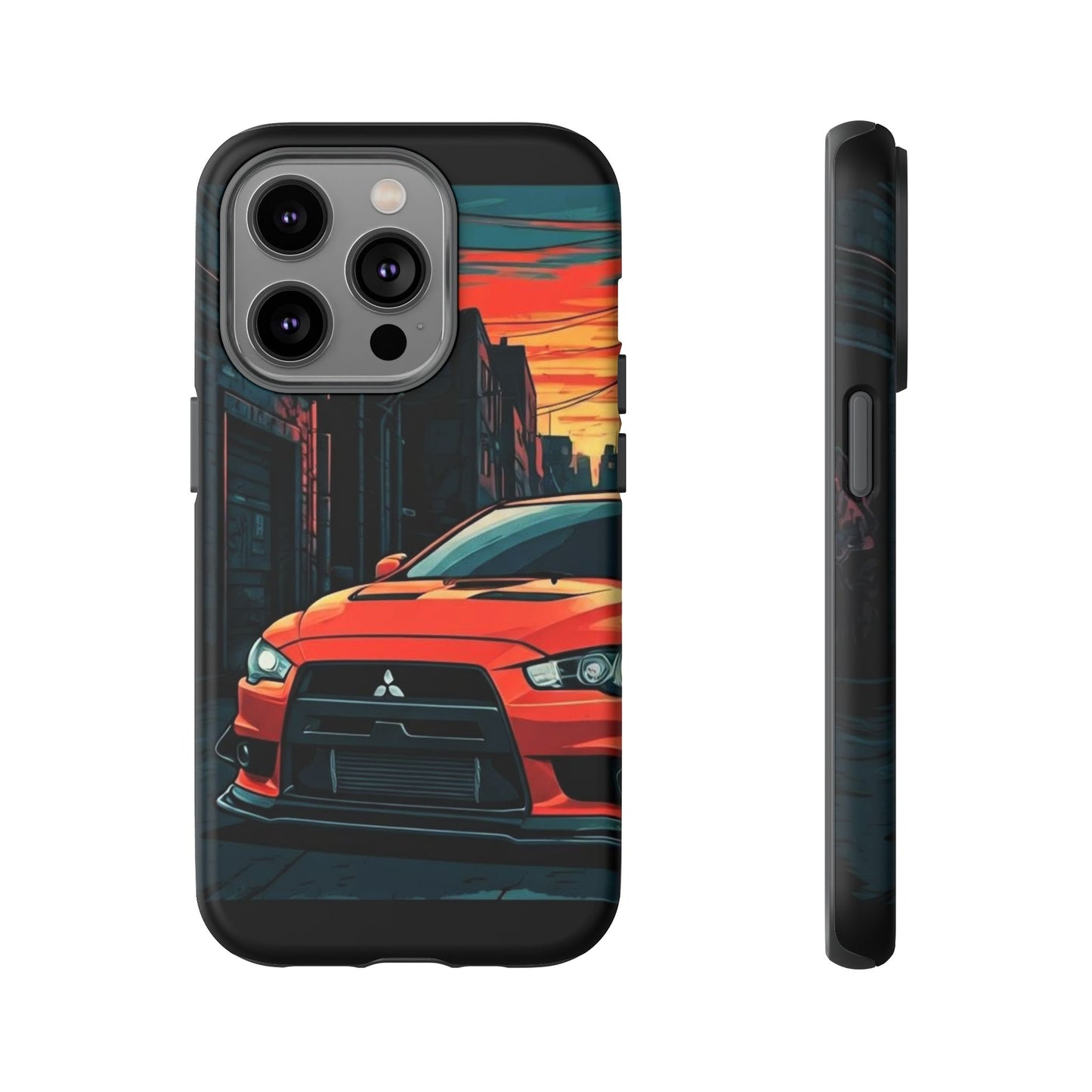 Mitsubishi Evo X Street Life-Dual Layer Ultra Tough Phone Case Printify by The Night Shift Automotive Apparel