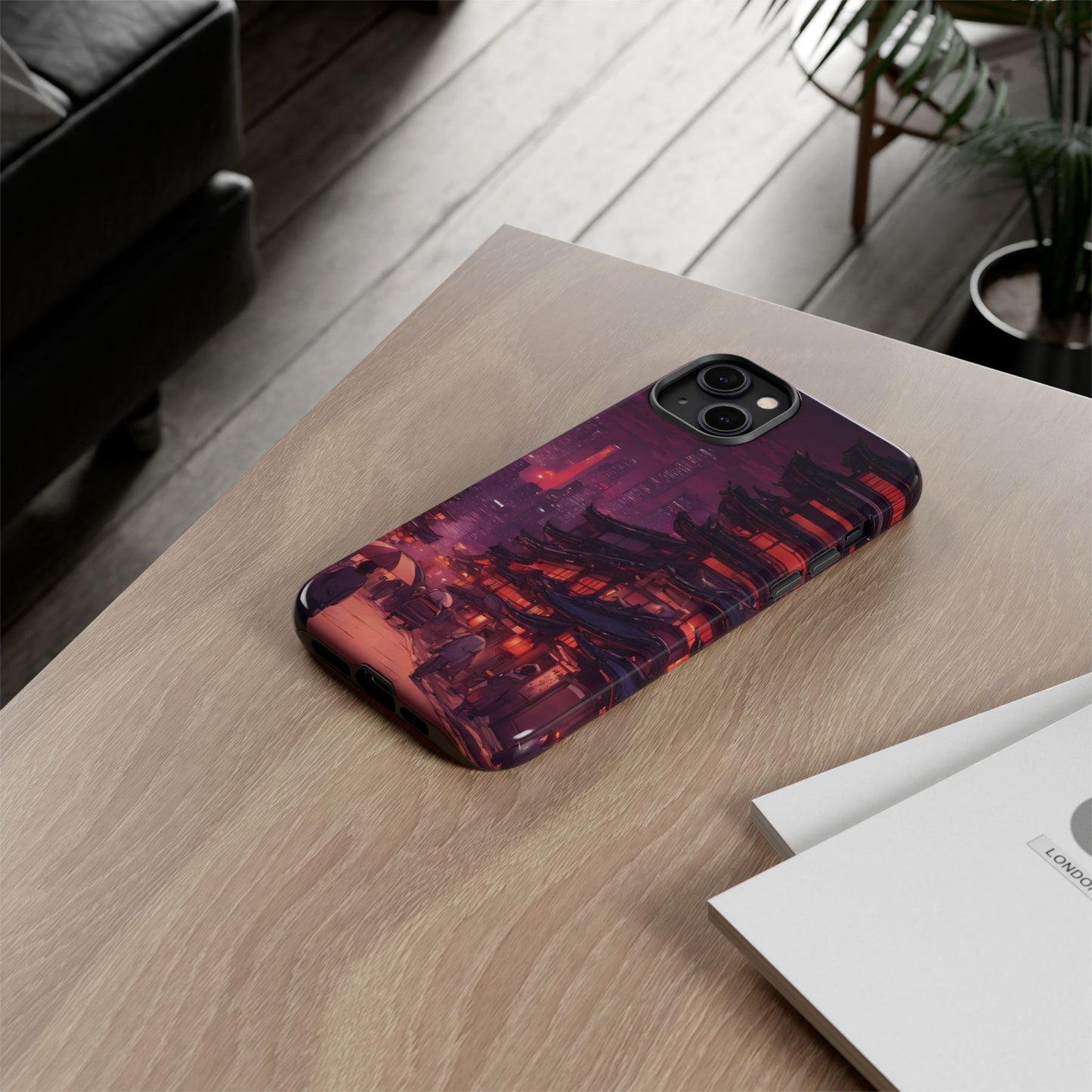 Traditional Japanese Village Countryside-Dual Layer Ultra Tough Phone Case iPhone 14 Plus Glossy Printify by The Night Shift Automotive Apparel
