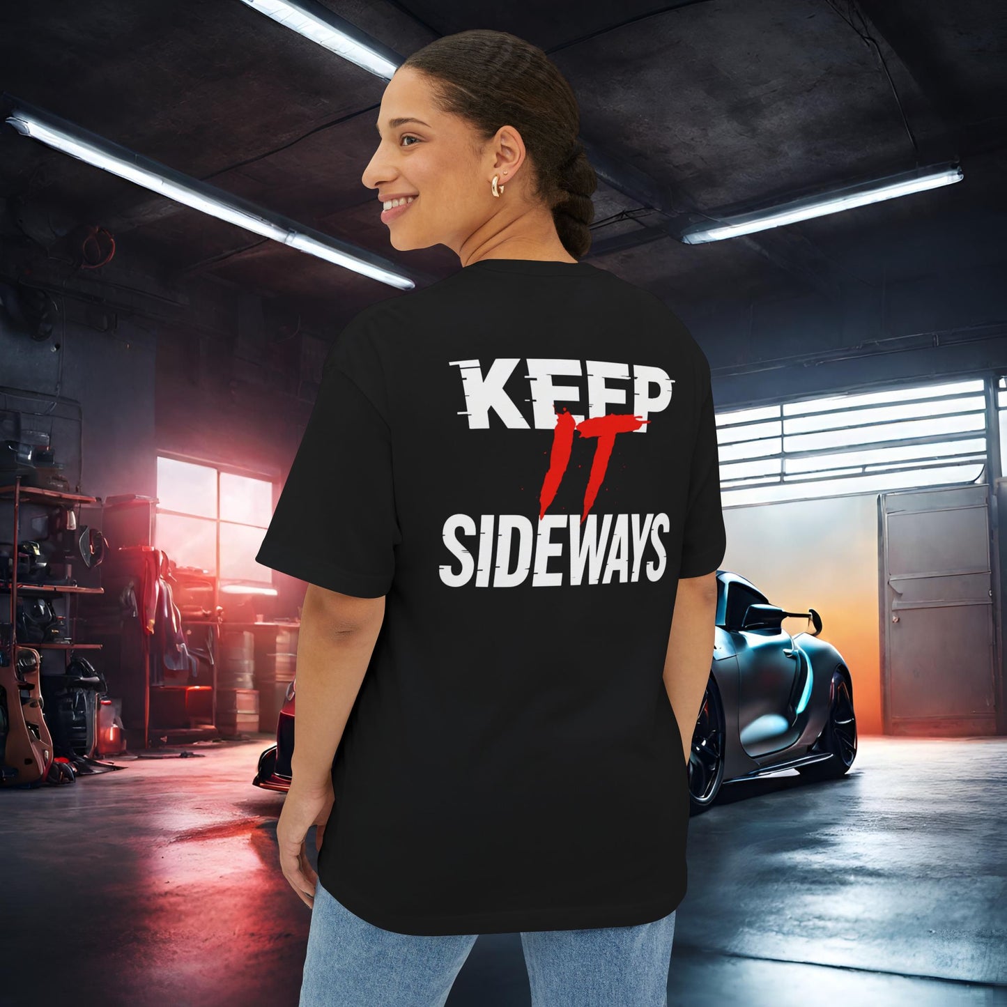 Keep It Sideways-Premium, Ultra Soft Unisex Oversized Boxy Tee
