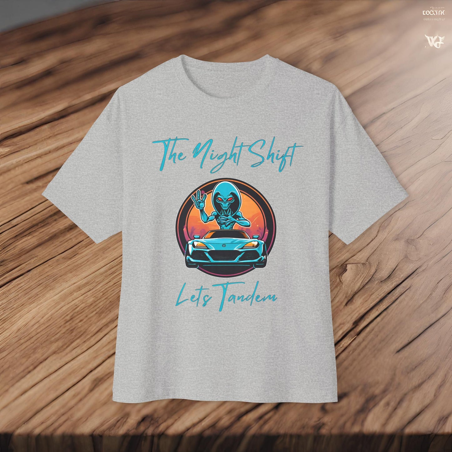 Lets Tandem Alien-Premium, Ultra Soft Unisex Oversized Boxy Tee Printify by The Night Shift Automotive Apparel