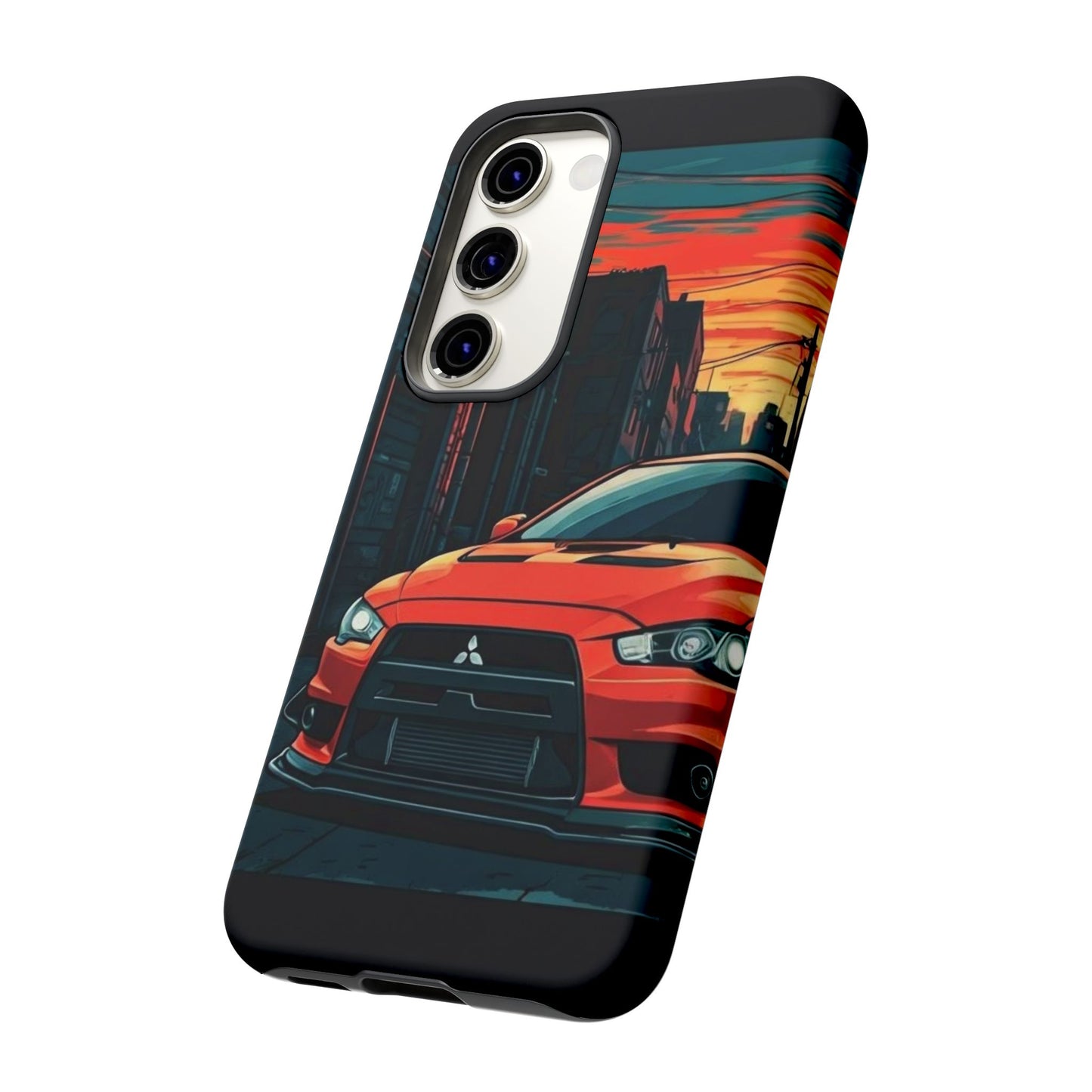 Mitsubishi Evo X Street Life-Dual Layer Ultra Tough Phone Case Printify by The Night Shift Automotive Apparel
