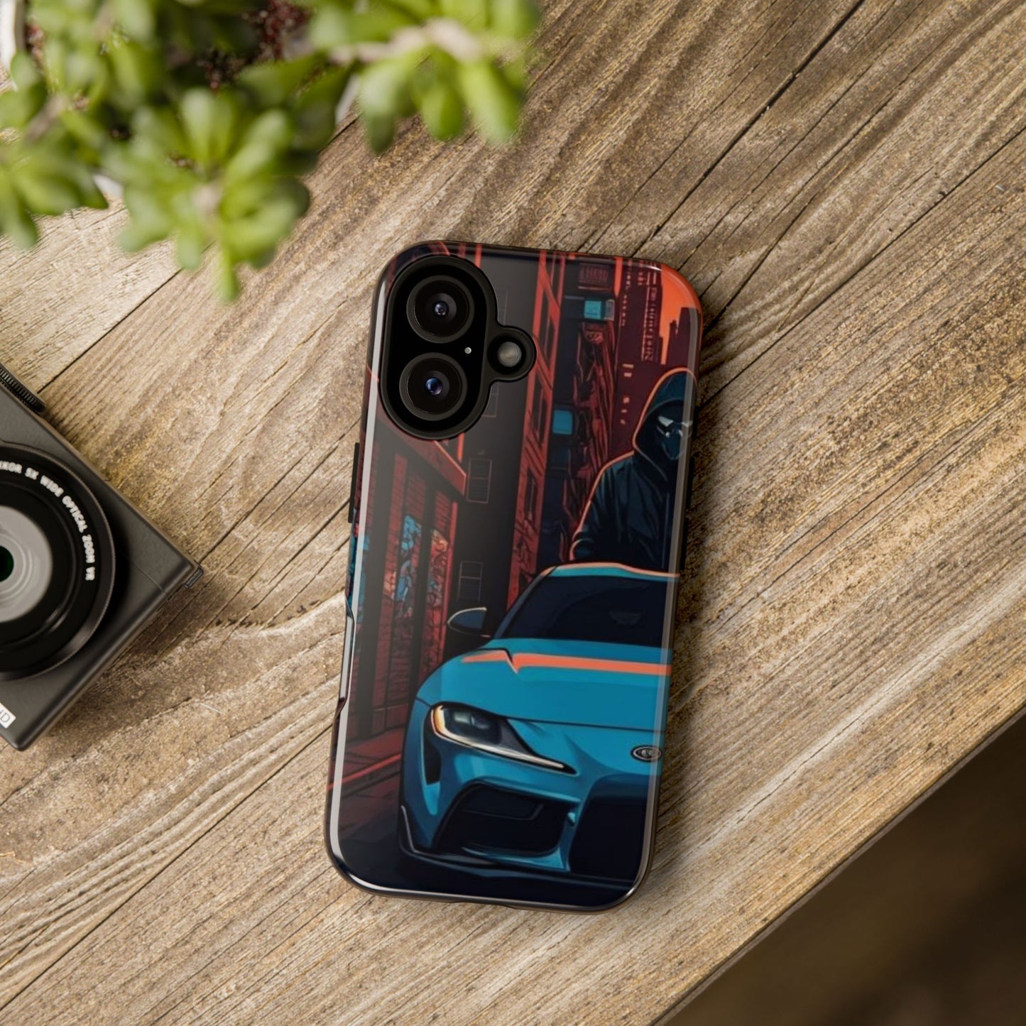 Toyota Supra MK-V Street Life-Dual Layer Ultra Tough Phone Case iPhone 16 Glossy Printify by The Night Shift Automotive Apparel