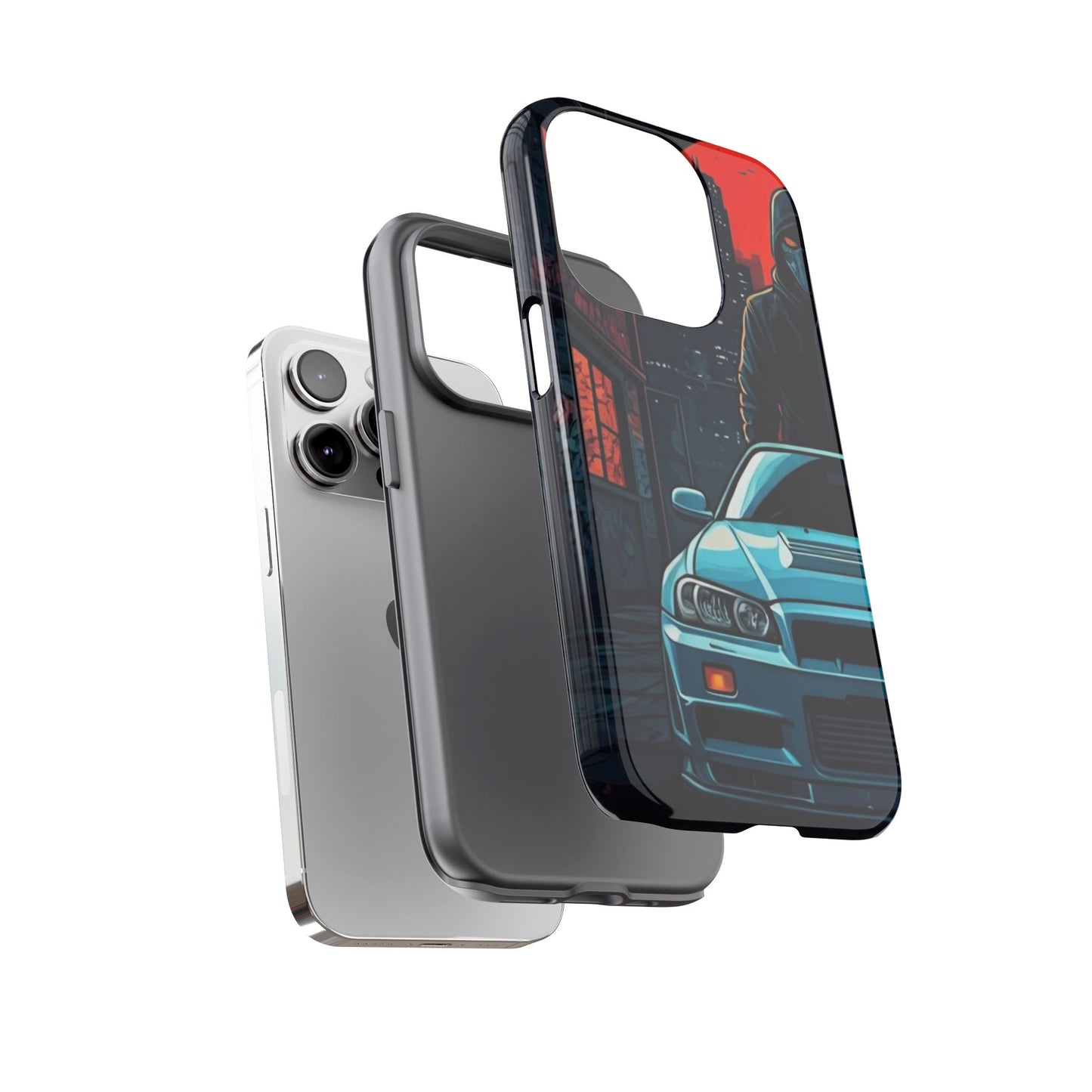 Nissan Skyline R34 Street Life-Dual Layer Ultra Tough Phone Case Printify by The Night Shift Automotive Apparel