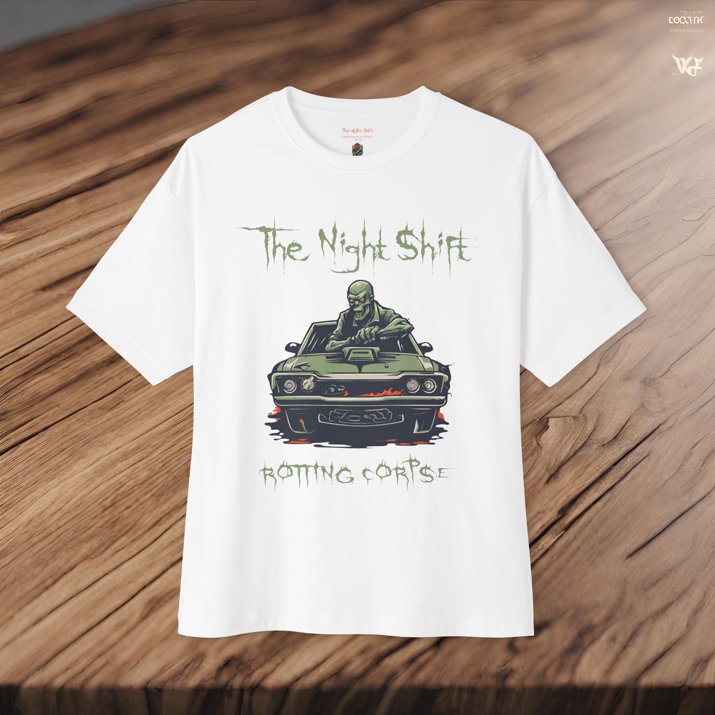 Rotting Corpse Zombie-Premium, Ultra Soft Unisex Oversized Boxy Tee Printify by The Night Shift Automotive Apparel