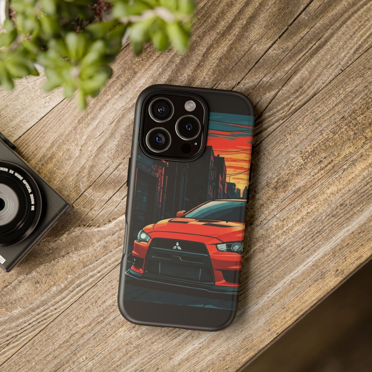 Mitsubishi Evo X Street Life-Dual Layer Ultra Tough Phone Case iPhone 16 Pro Matte Printify by The Night Shift Automotive Apparel