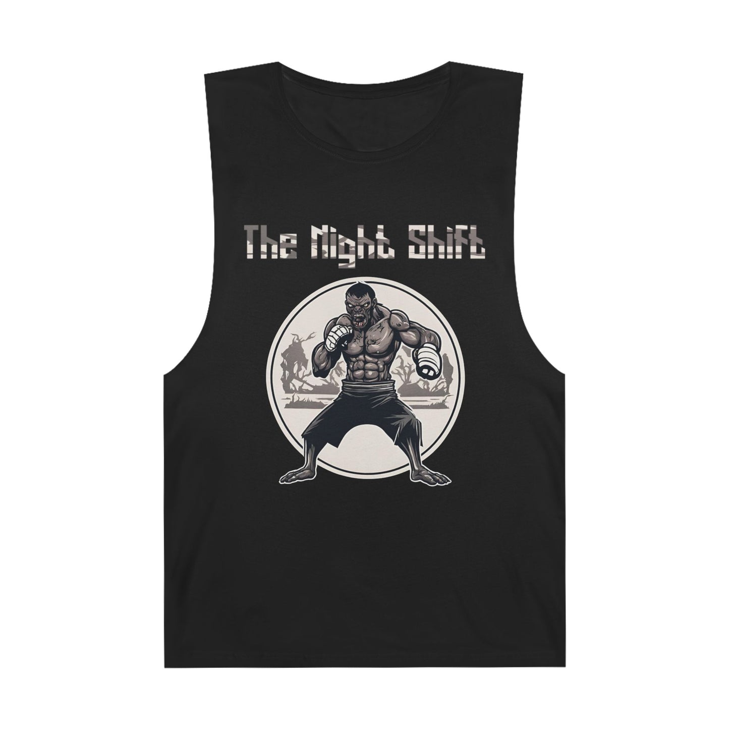 Maui Thai Zombie - Premium Unisex Barnard Tank Top Black Printify by The Night Shift Automotive Apparel