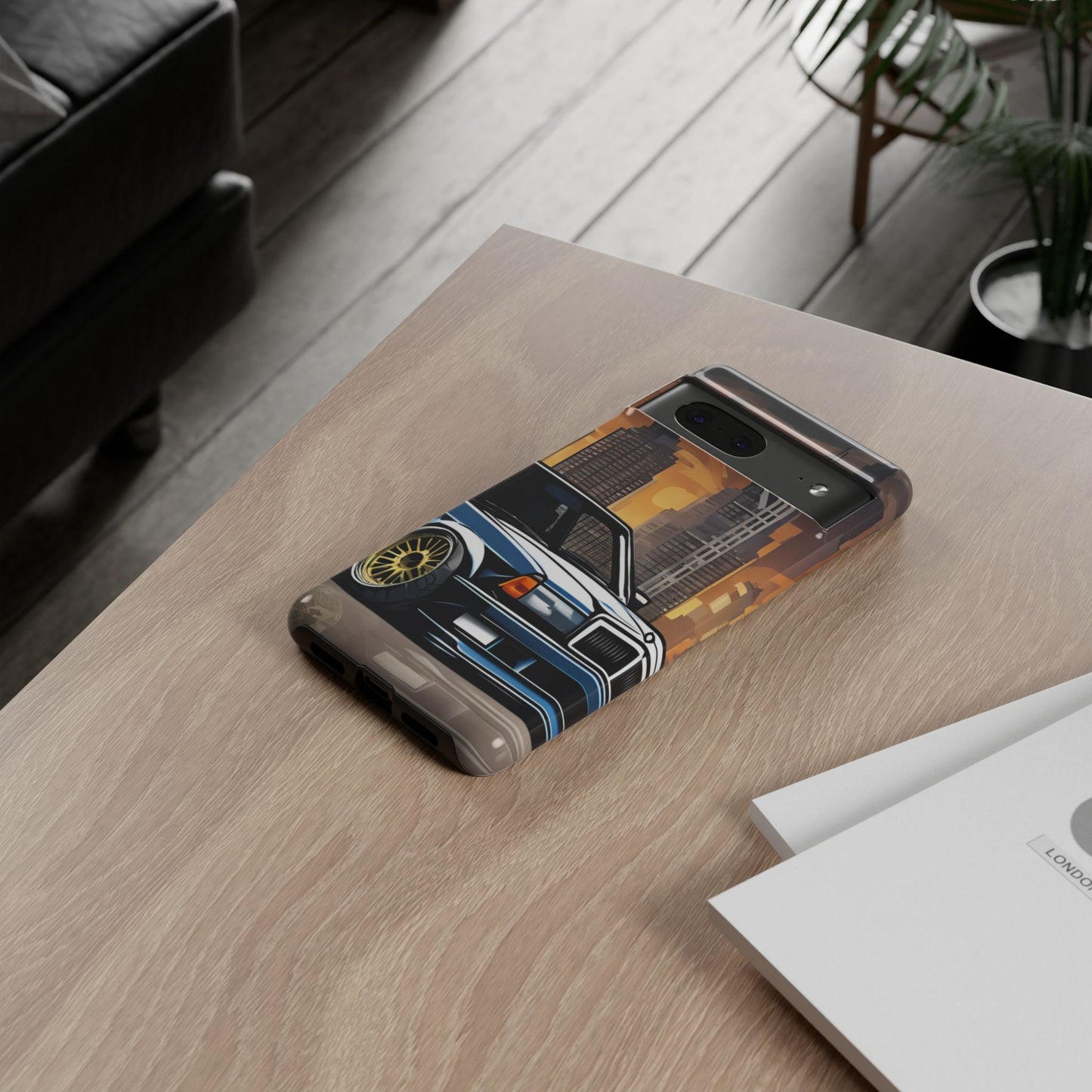 Mercedes Benz 190e Evo-Dual Layer Ultra Tough Phone Case Google Pixel 7 Glossy Printify by The Night Shift Automotive Apparel
