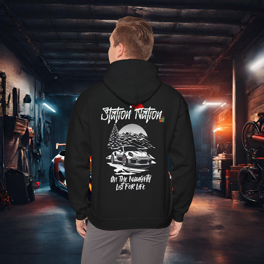 🎁 Christmas Limited Edition Station Nation-Ultra Soft, Premium Hoodie Black Printify by The Night Shift Automotive Apparel