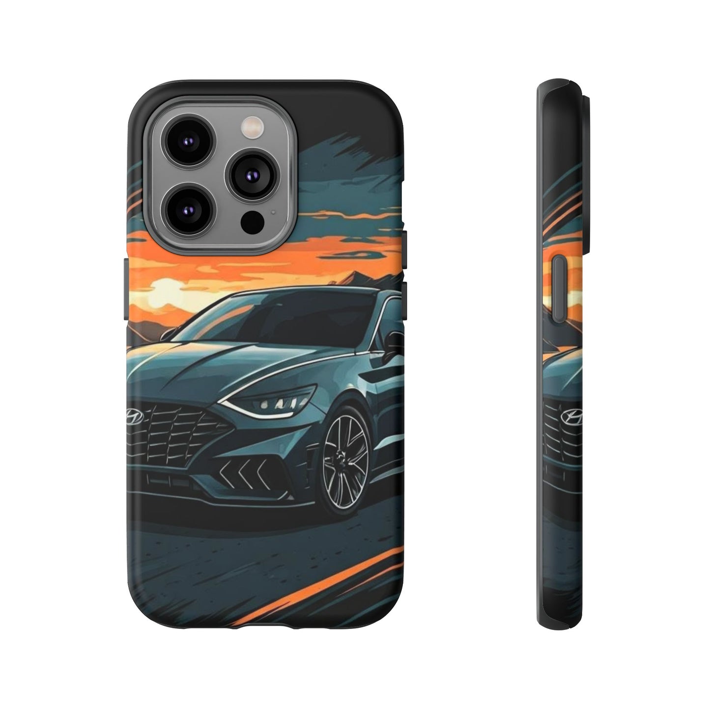 Hyundai Sonata-Sunset Drive-Dual Layer Ultra Tough Phone Case Printify by The Night Shift Automotive Apparel