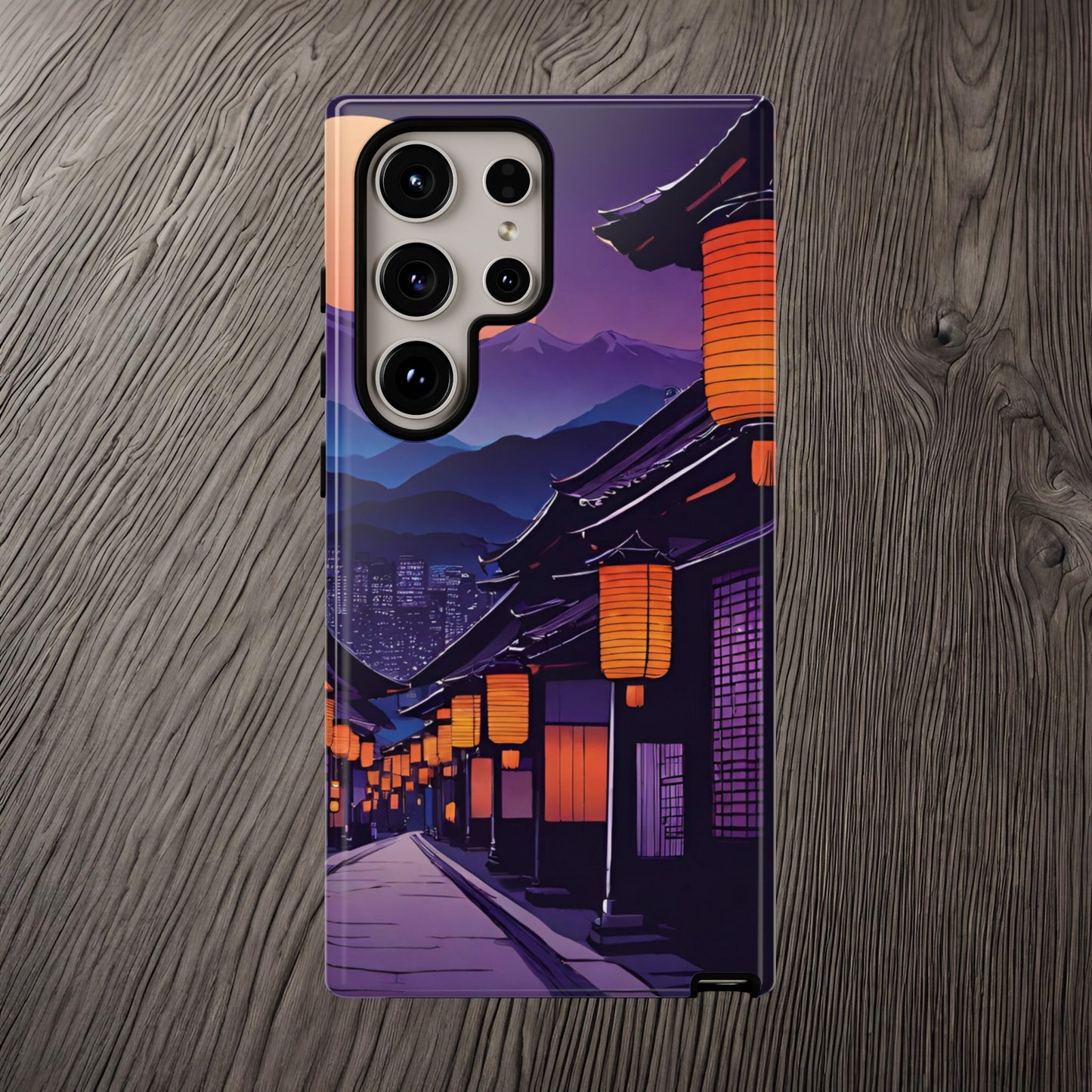 Traditional Japanese Village Countryside-Dual Layer Ultra Tough Phone Case Samsung Galaxy S24 Ultra Glossy Printify by The Night Shift Automotive Apparel