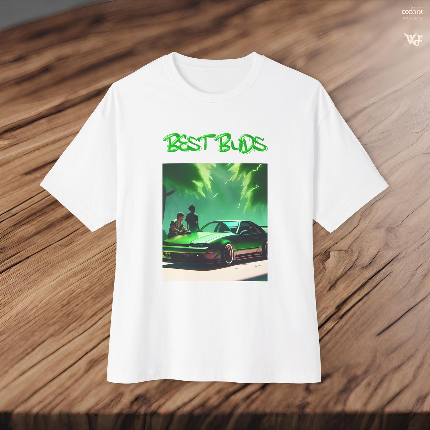 Best Buds-Premium, Ultra Soft Unisex Oversized Boxy Tee Printify by The Night Shift Automotive Apparel
