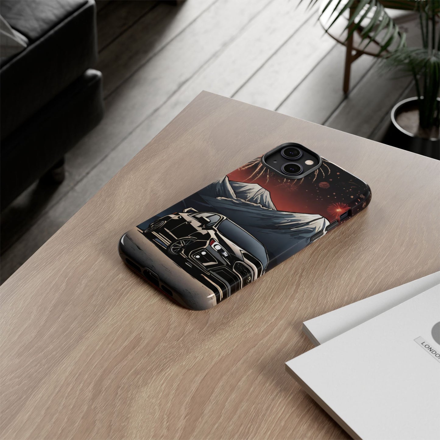 Subaru WRX/STI Fireworks-Dual Layer Ultra Tough Phone Case iPhone 14 Plus Glossy Printify by The Night Shift Automotive Apparel