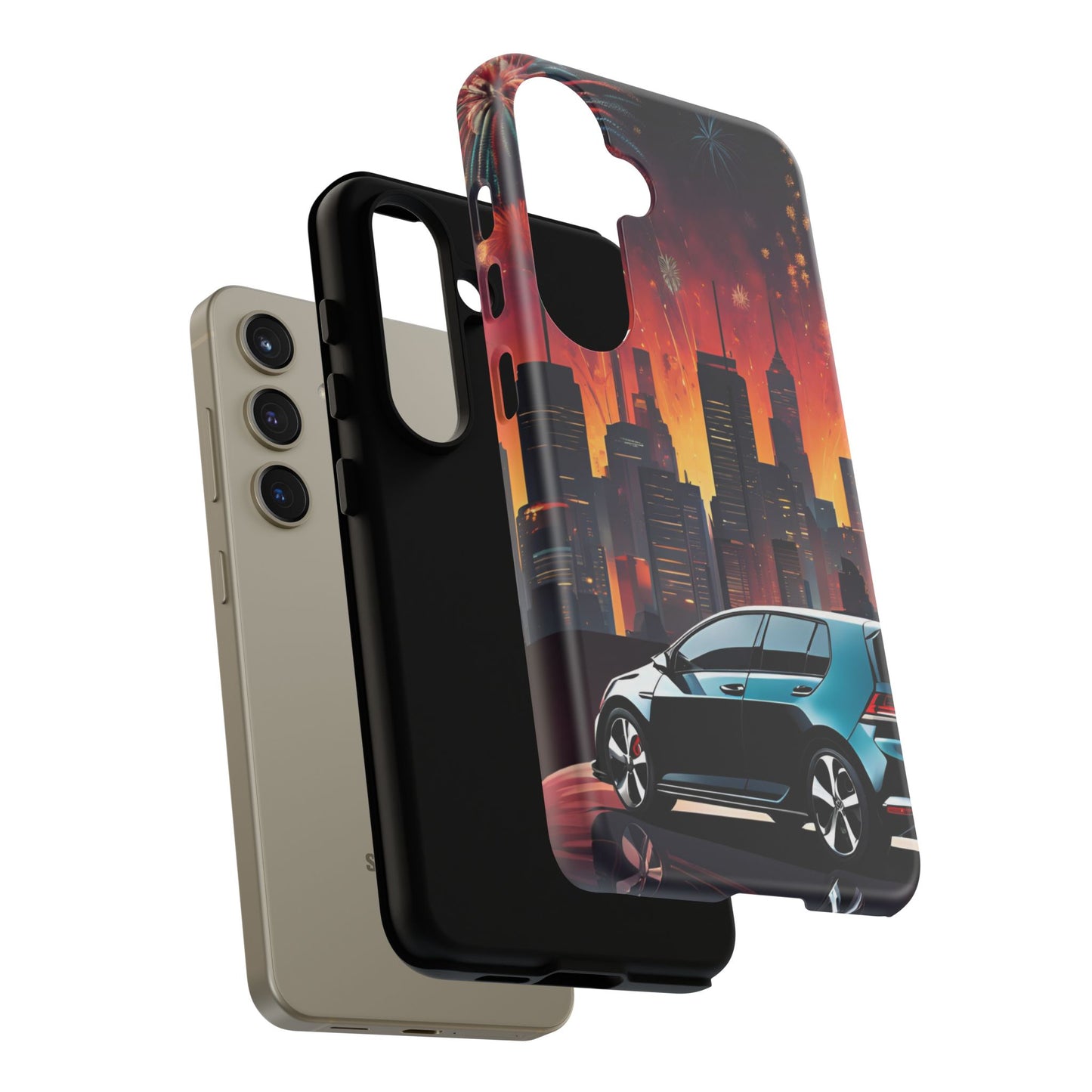 Volkswagon Golf GTI Fireworks-Dual Layer Ultra Tough Phone Case Printify by The Night Shift Automotive Apparel