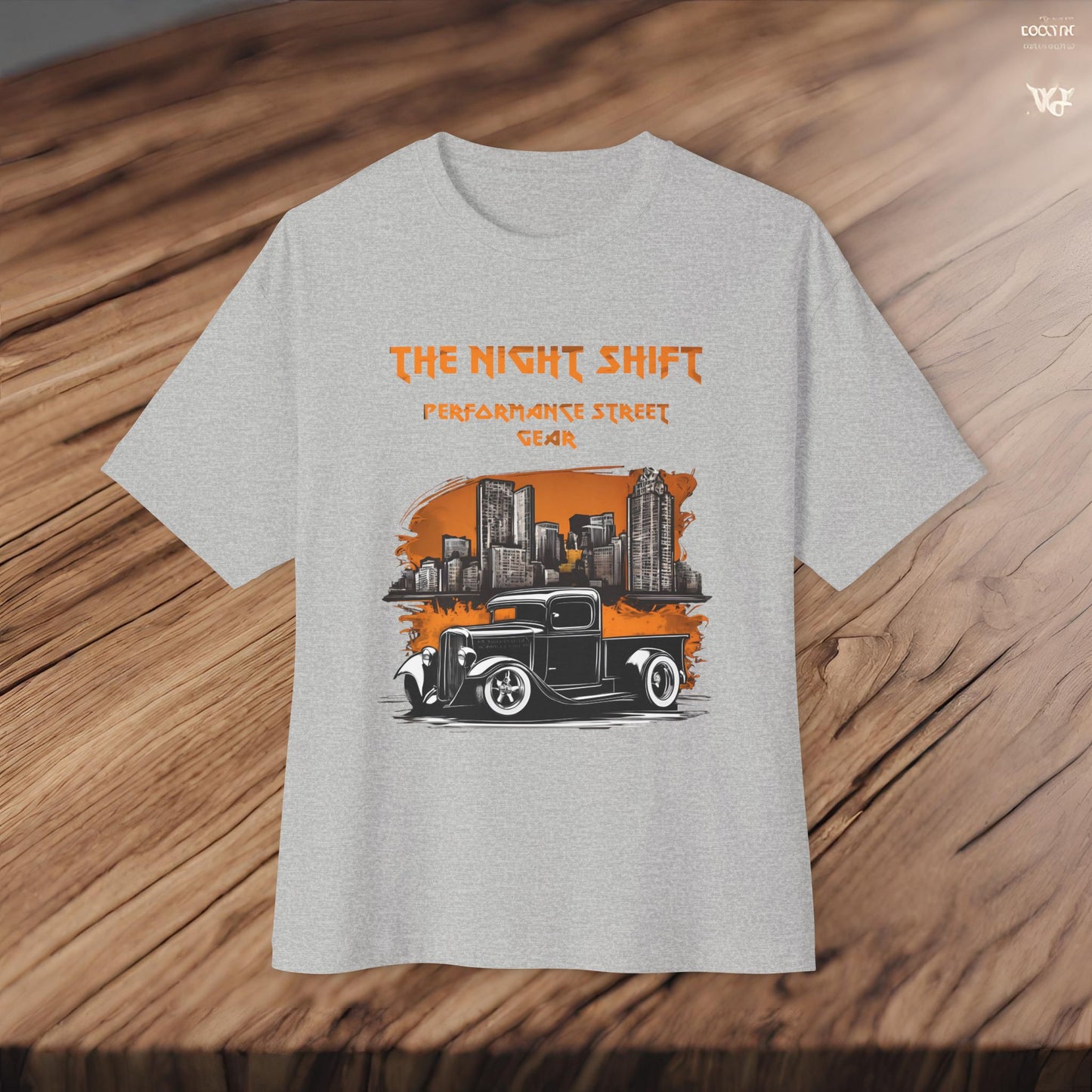 1930's Hot Rod Pick Up Urban Streets-Premium, Ultra Soft Unisex Oversized Boxy Tee Printify by The Night Shift Automotive Apparel