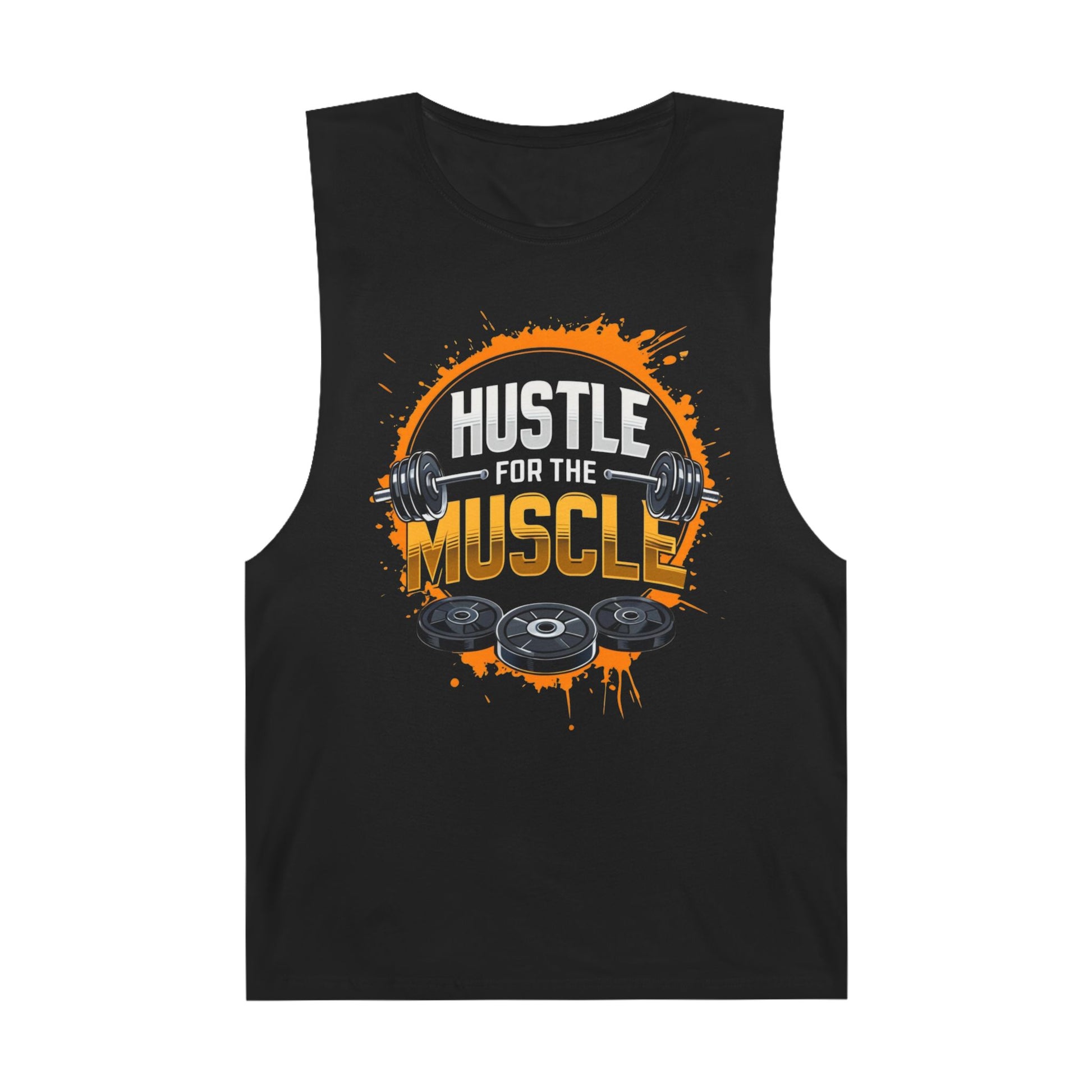 Hustle For The Muscle - Premium Unisex Barnard Tank Top Black Printify by The Night Shift Automotive Apparel