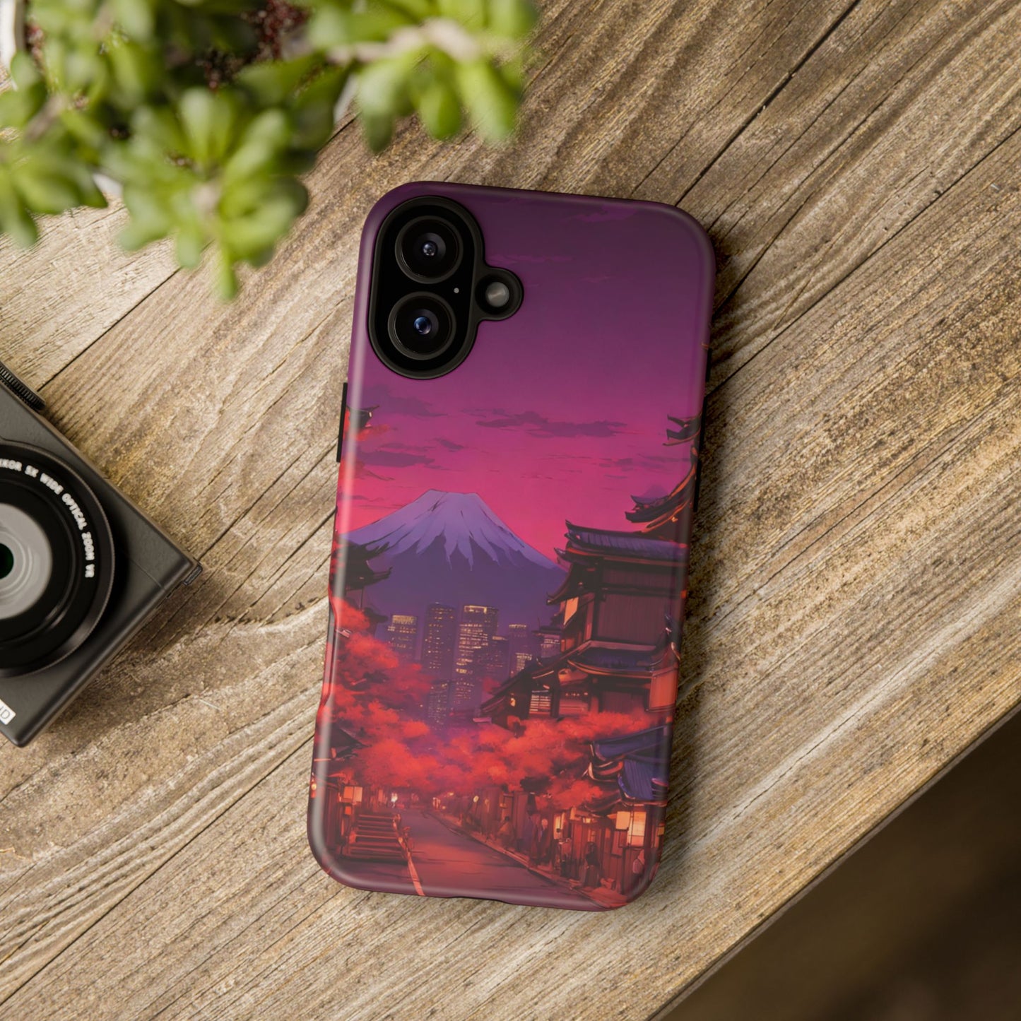 Traditional Japanese Village Countryside-Dual Layer Ultra Tough Phone Case iPhone 16 Plus Matte Printify by The Night Shift Automotive Apparel