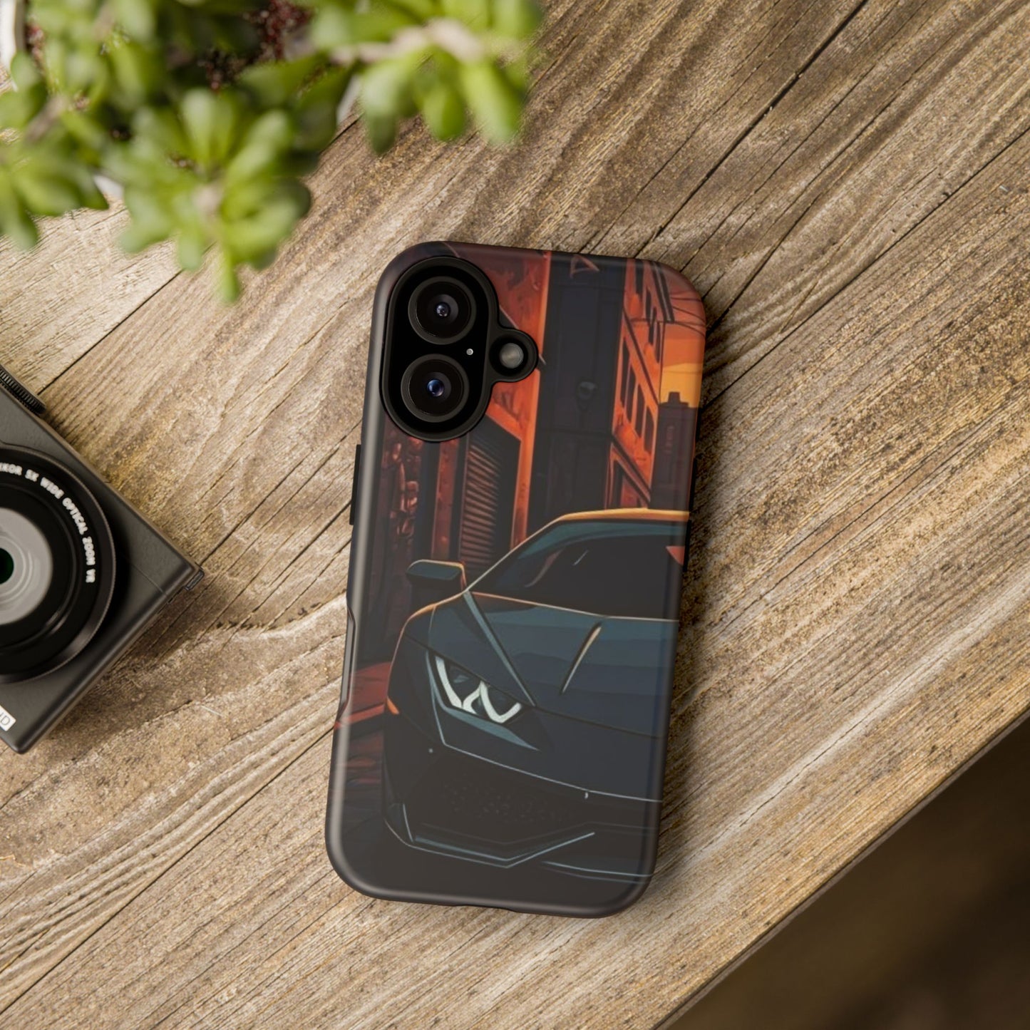 Lamborghini Huracan Street Life-Dual Layer Ultra Tough Phone Case iPhone 16 Matte Printify by The Night Shift Automotive Apparel