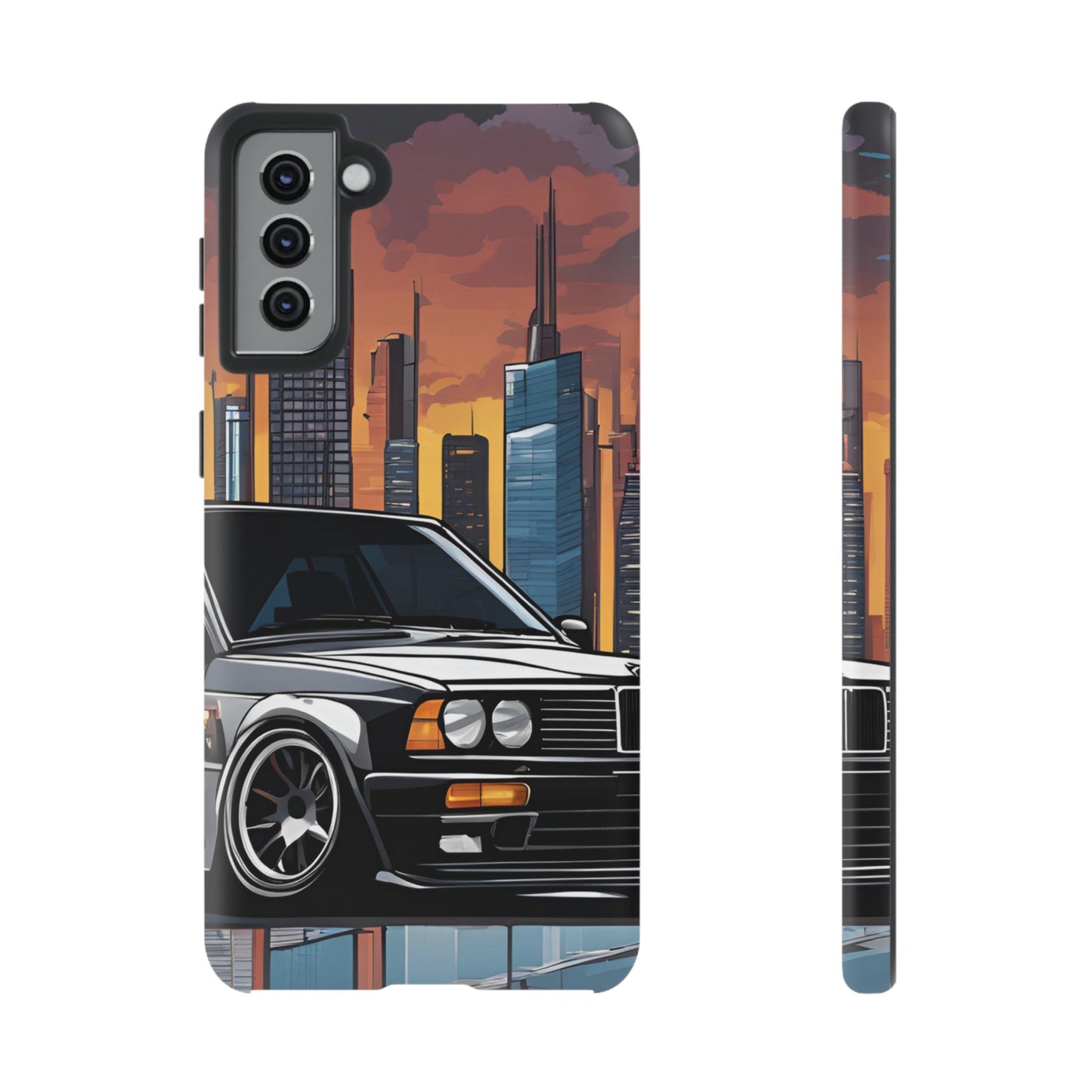 BMW E30 M3-Dual Layer Ultra Tough Phone Case Samsung Galaxy S21 Plus Matte Printify by The Night Shift Automotive Apparel