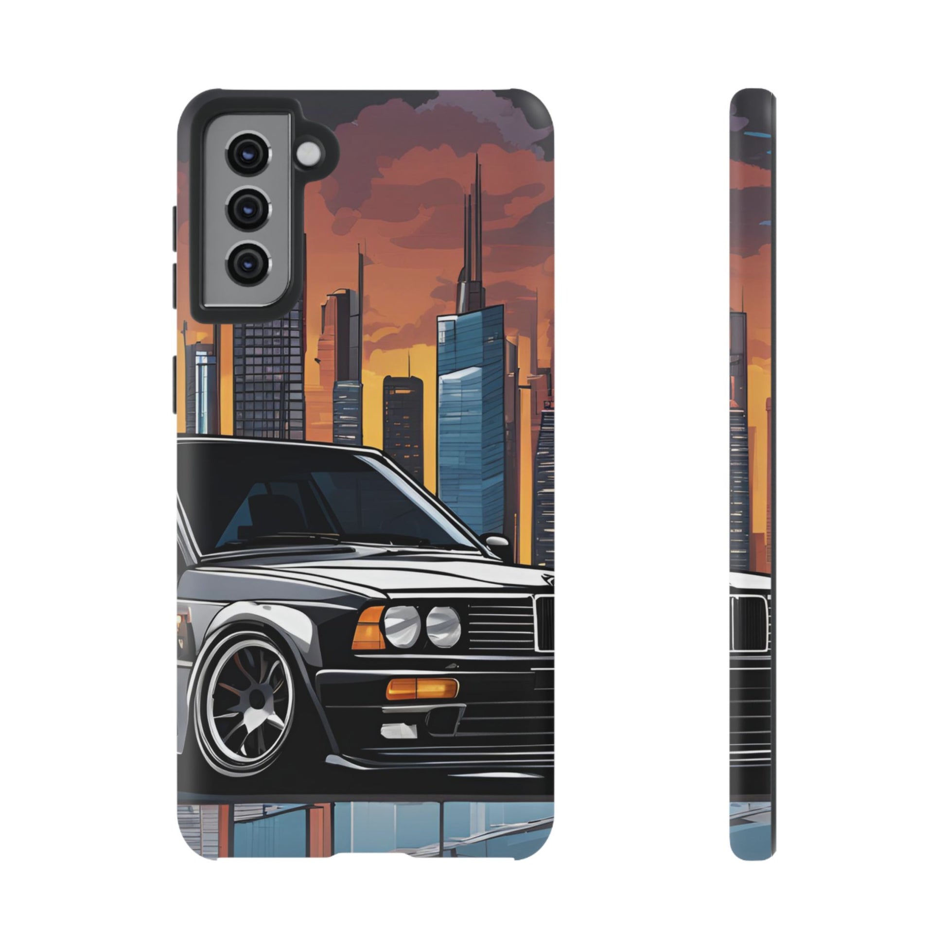 BMW E30 M3-Dual Layer Ultra Tough Phone Case Samsung Galaxy S21 Plus Matte Printify by The Night Shift Automotive Apparel