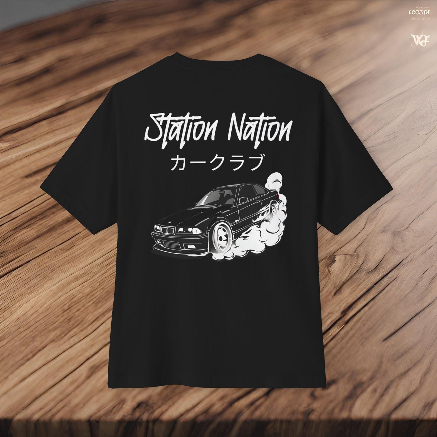 Station Nation-Premium, Ultra Soft Unisex Oversized Boxy Tee Printify by The Night Shift Automotive Apparel