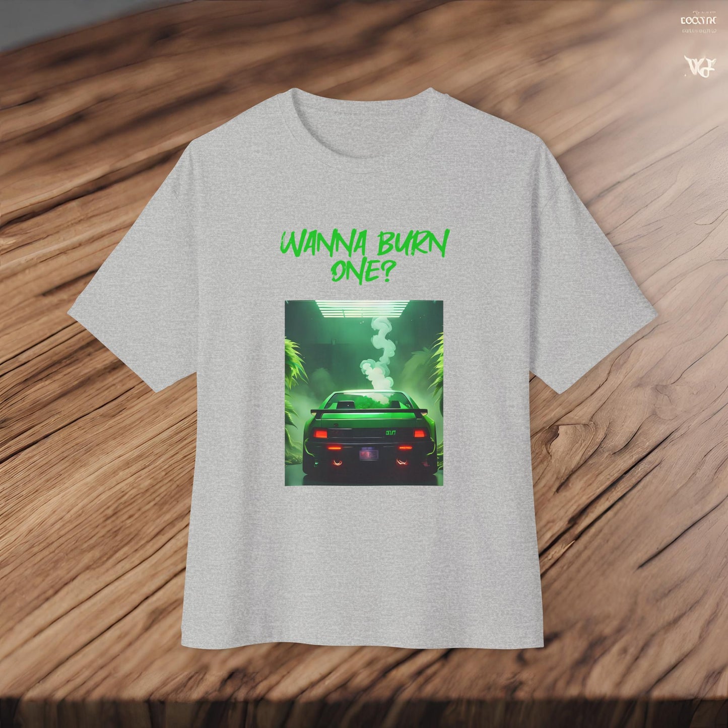 Wanna Burn One-Premium, Ultra Soft Unisex Oversized Boxy Tee Printify by The Night Shift Automotive Apparel