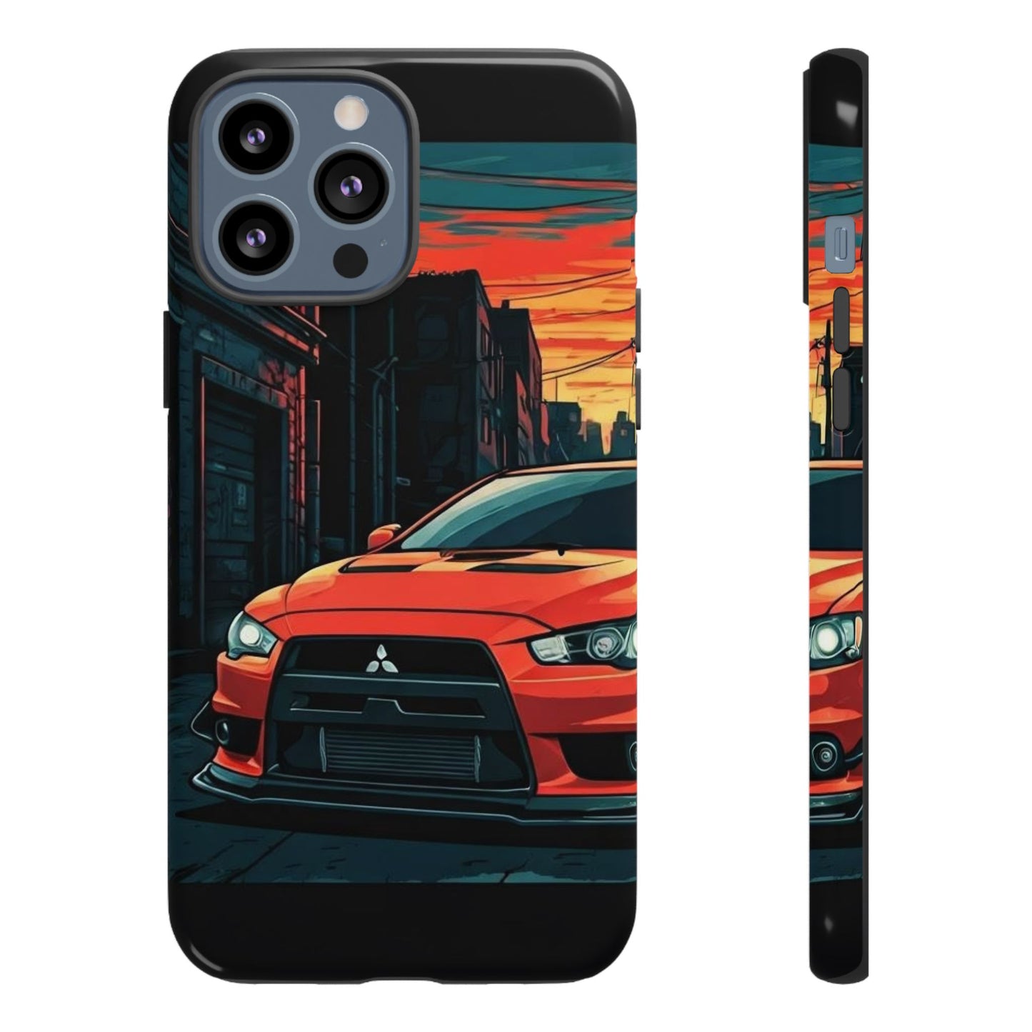 Mitsubishi Evo X Street Life-Dual Layer Ultra Tough Phone Case Printify by The Night Shift Automotive Apparel
